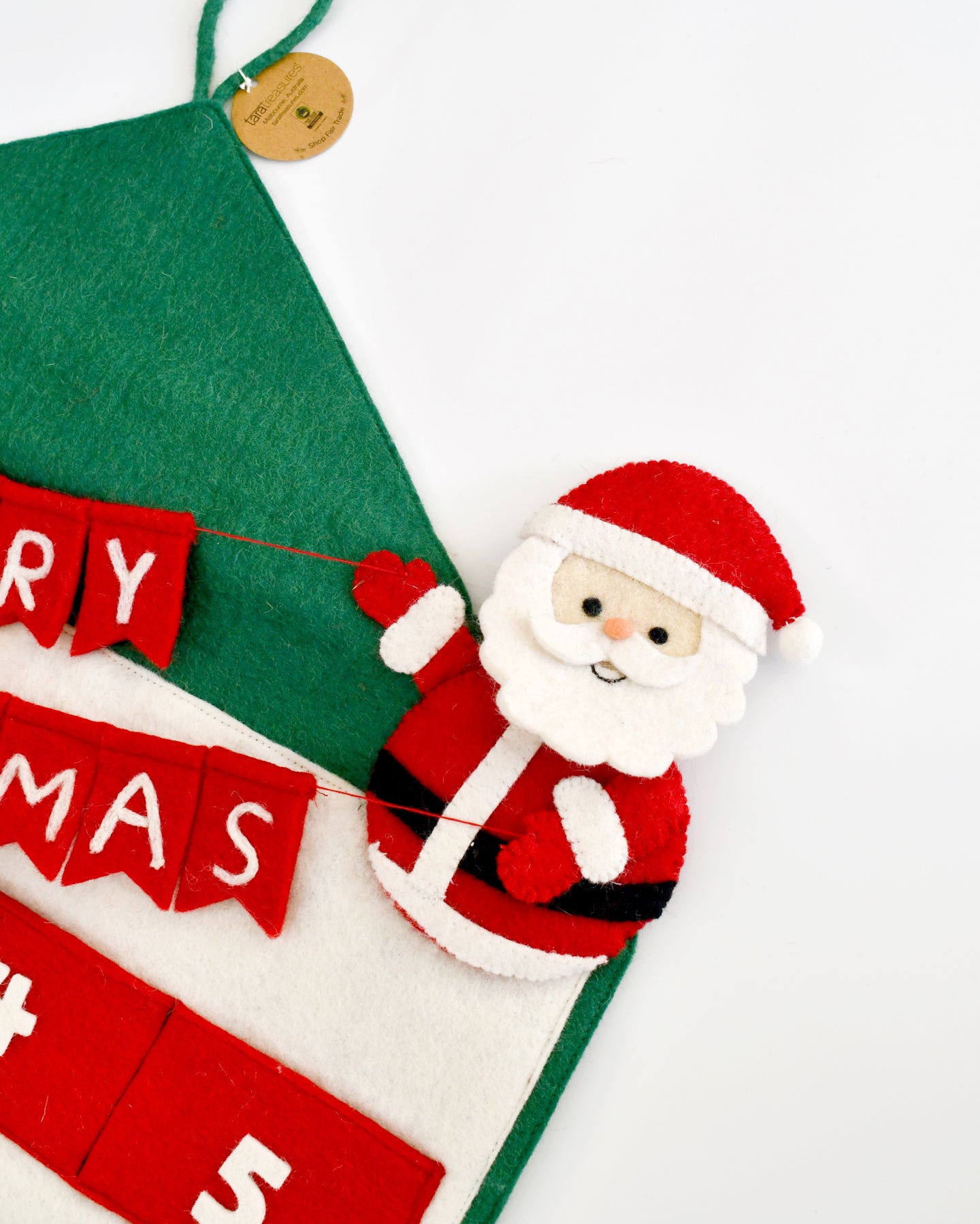 Felt Christmas Advent Calendar with Snowman and Santa
