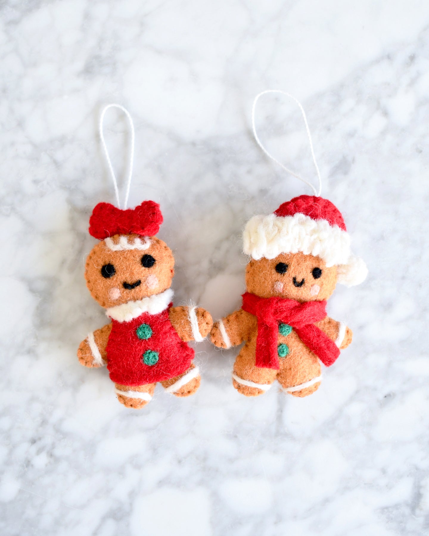 Felt Christmas Gingerbread Boy Ornament