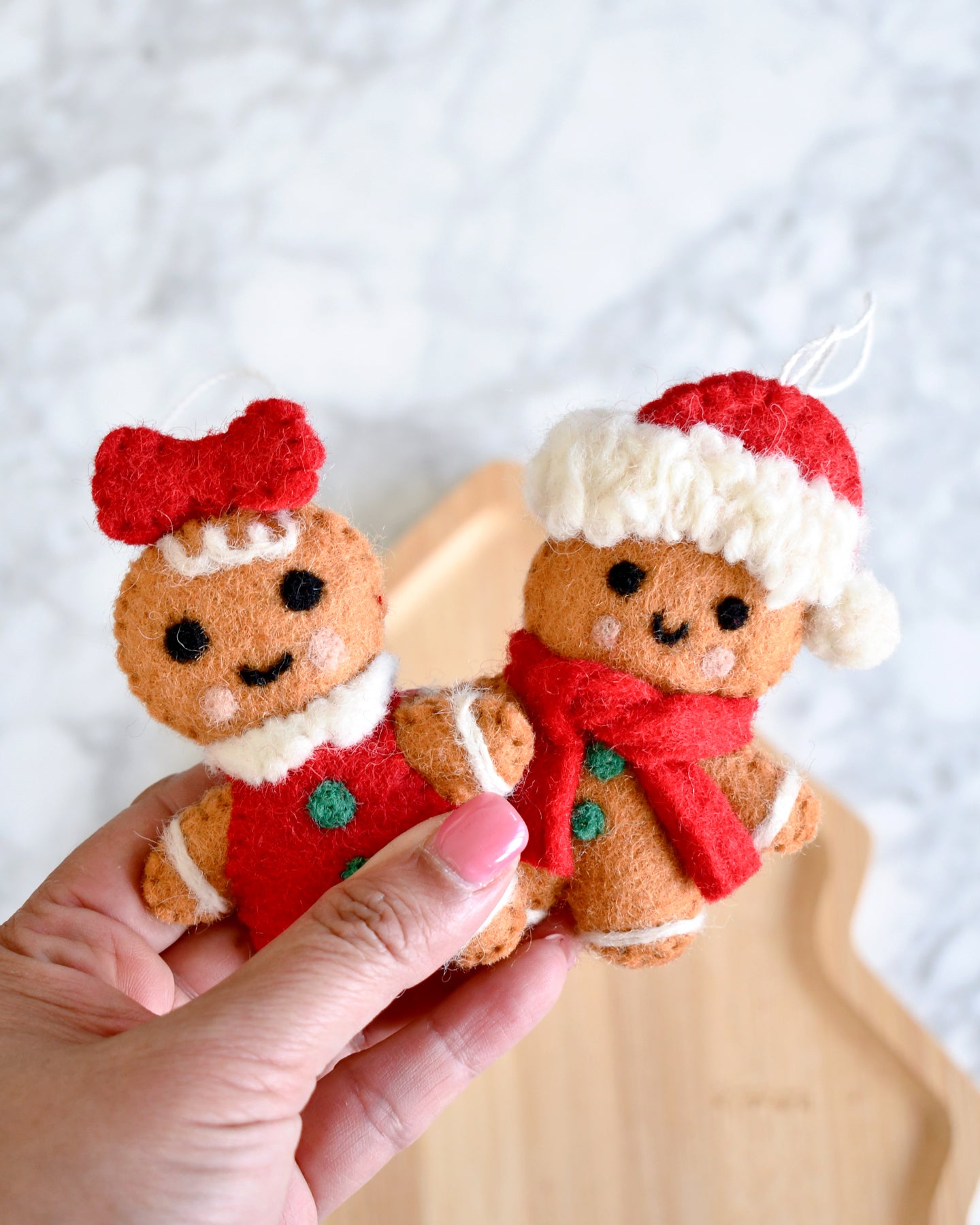 Felt Christmas Gingerbread Boy Ornament