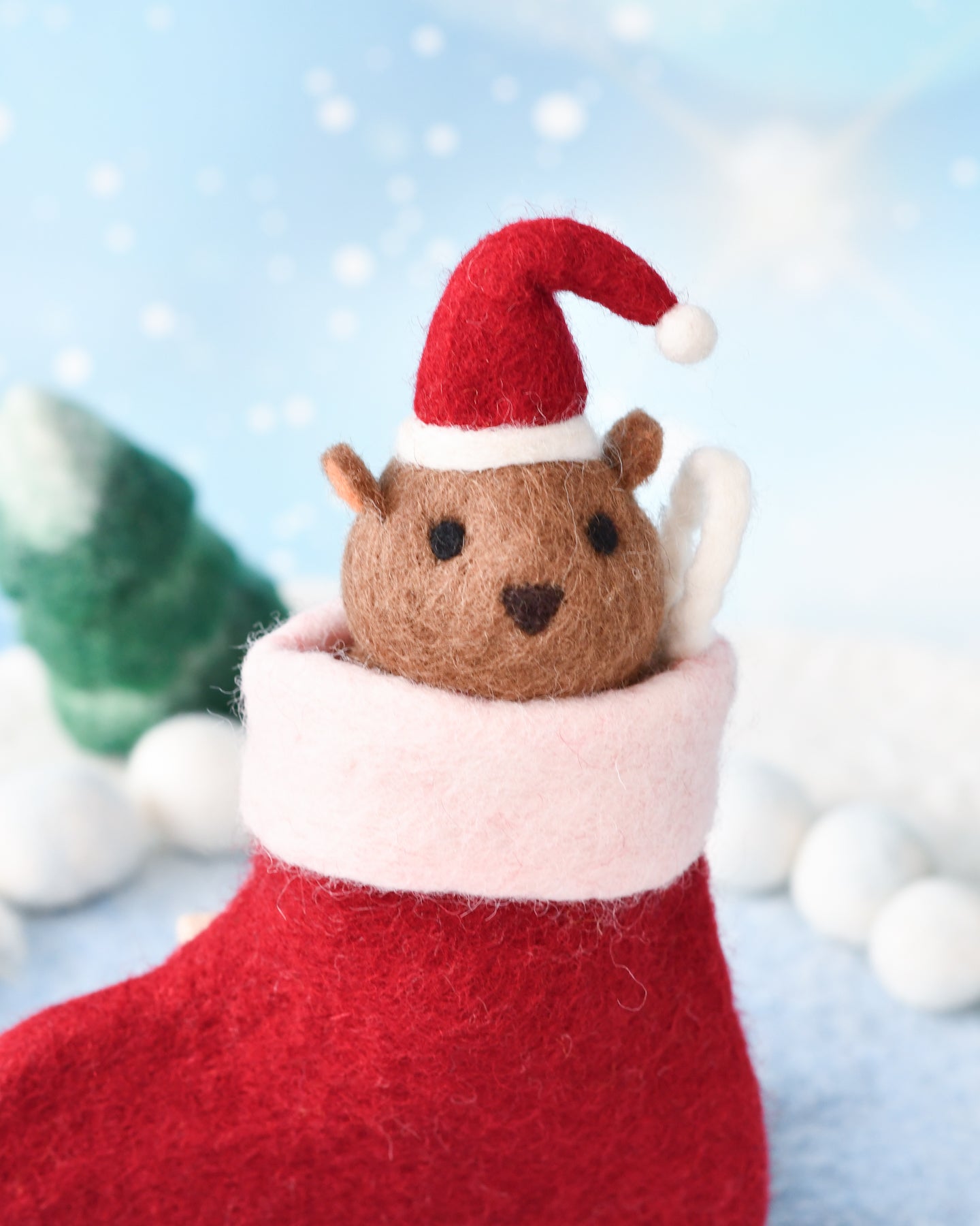 Felt Wombat in Stocking Toy
