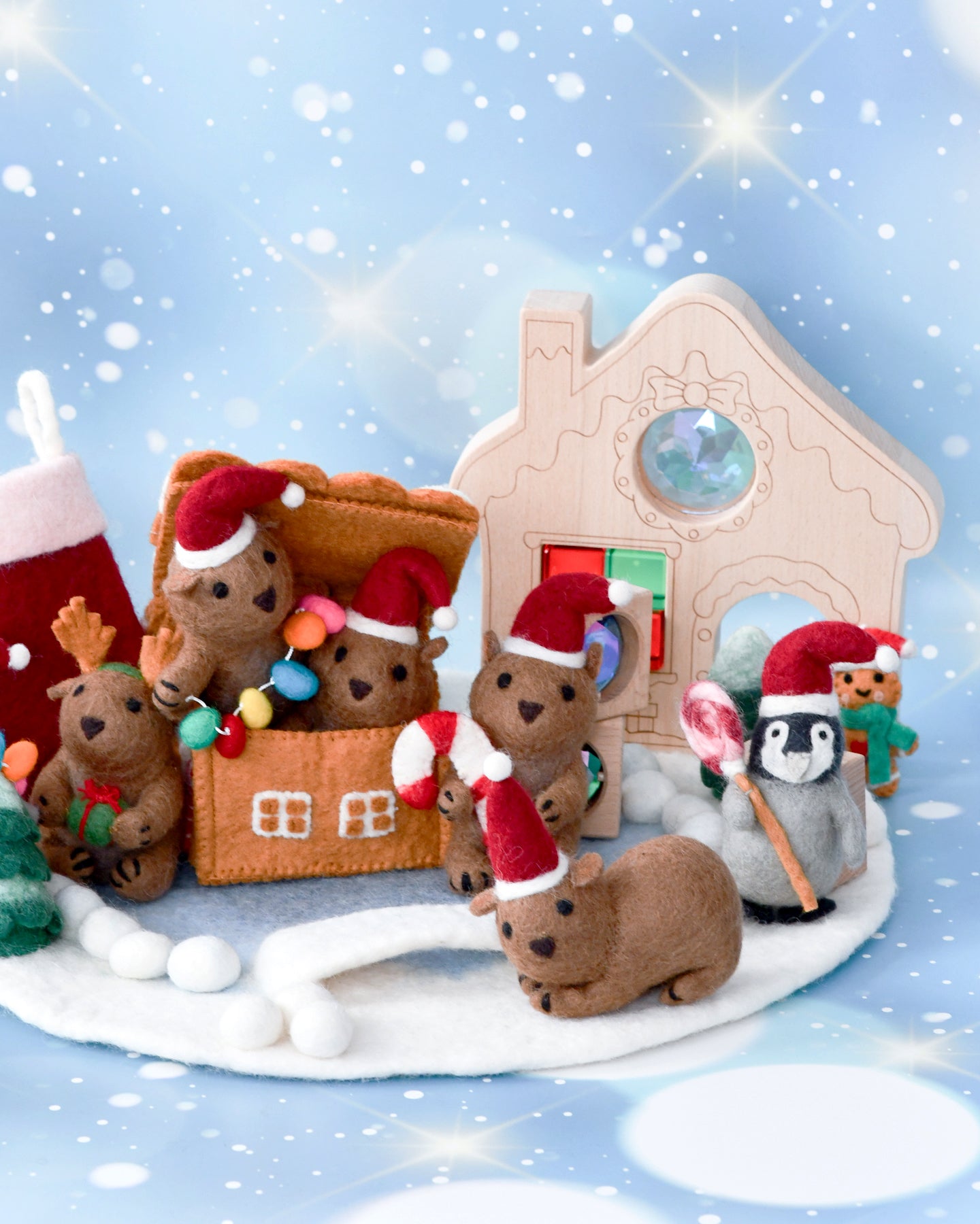 Felt Christmas Wombat Toy