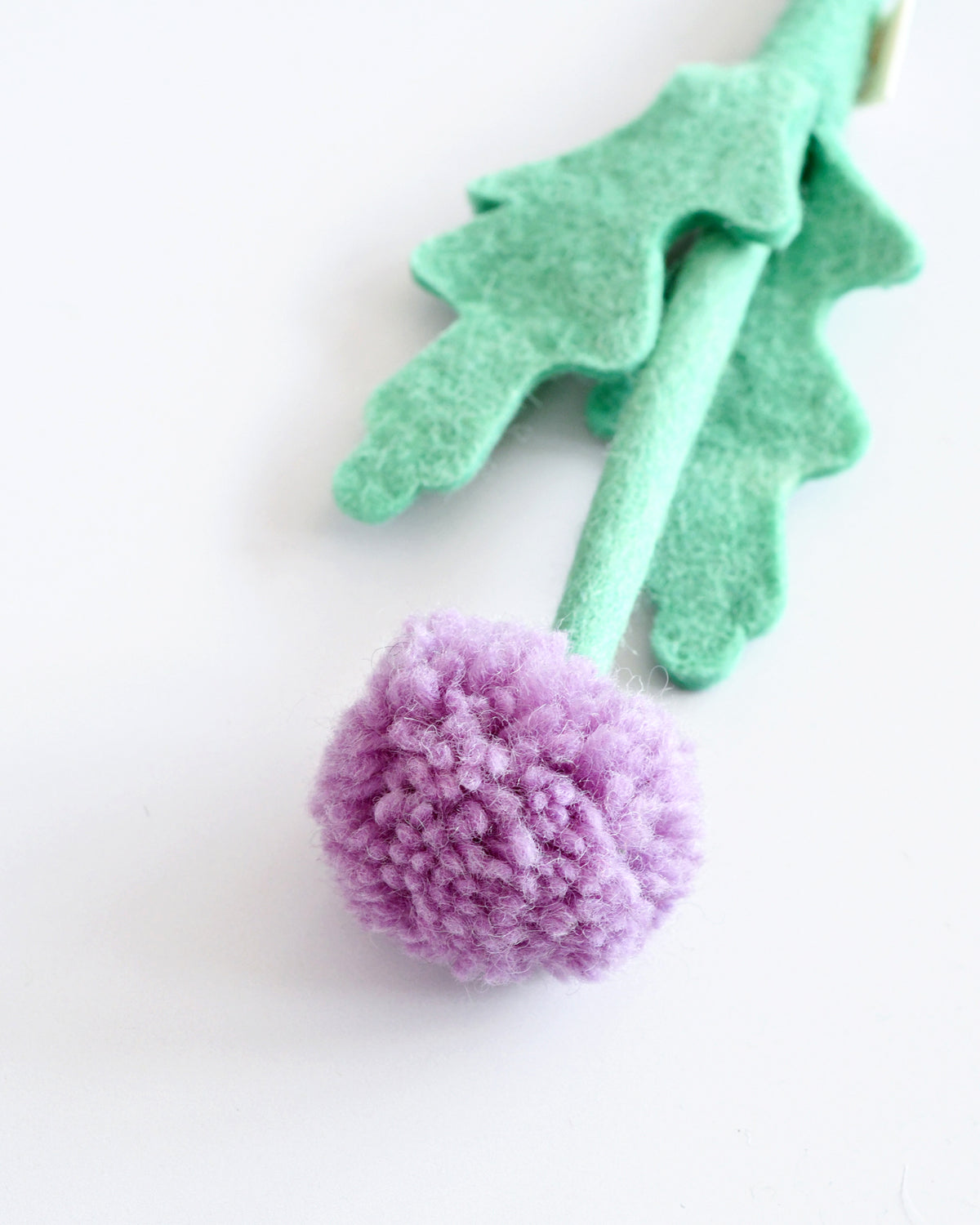 Felt Purple Globe Thistle Flower