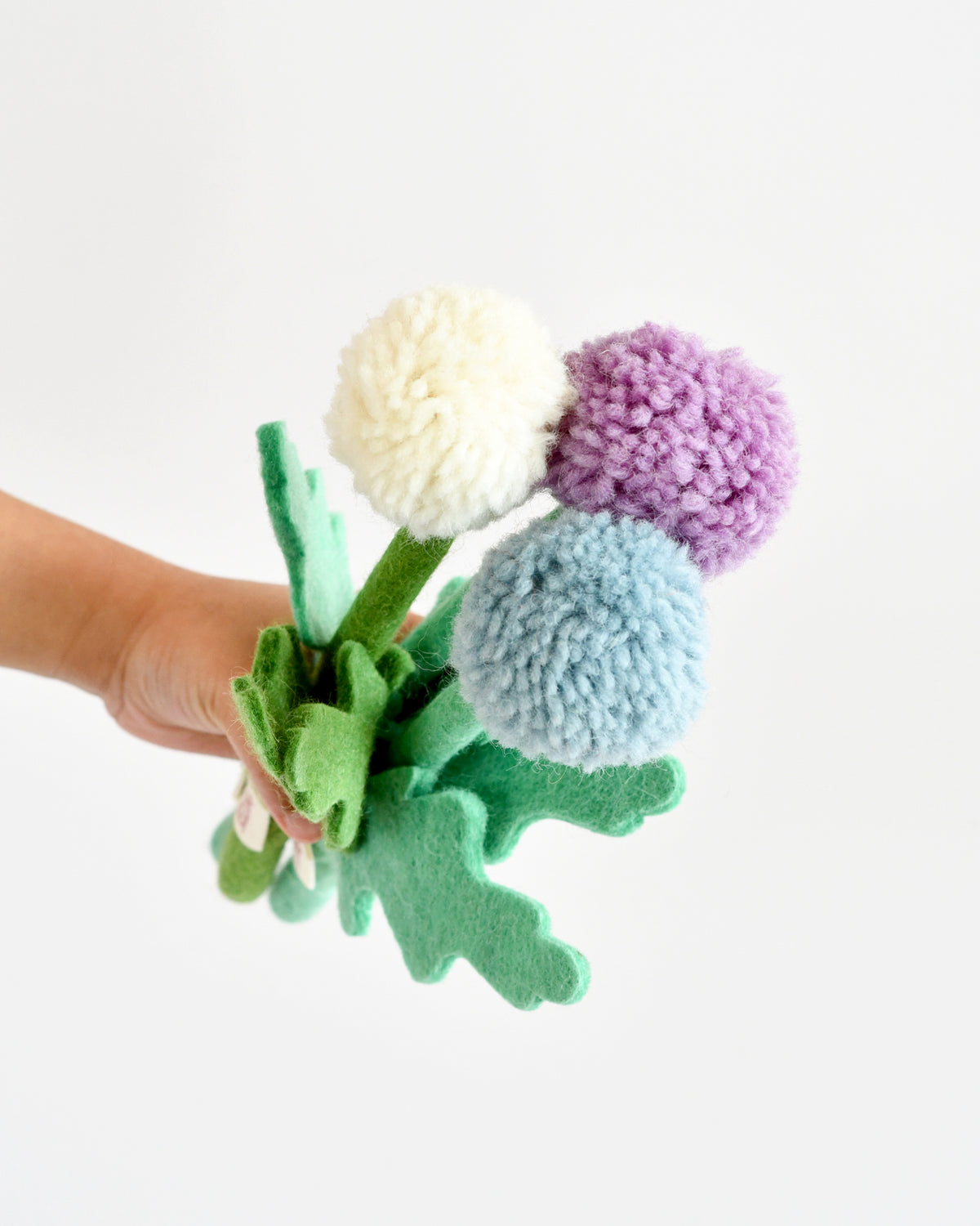 Felt Blue Globe Thistle Flower