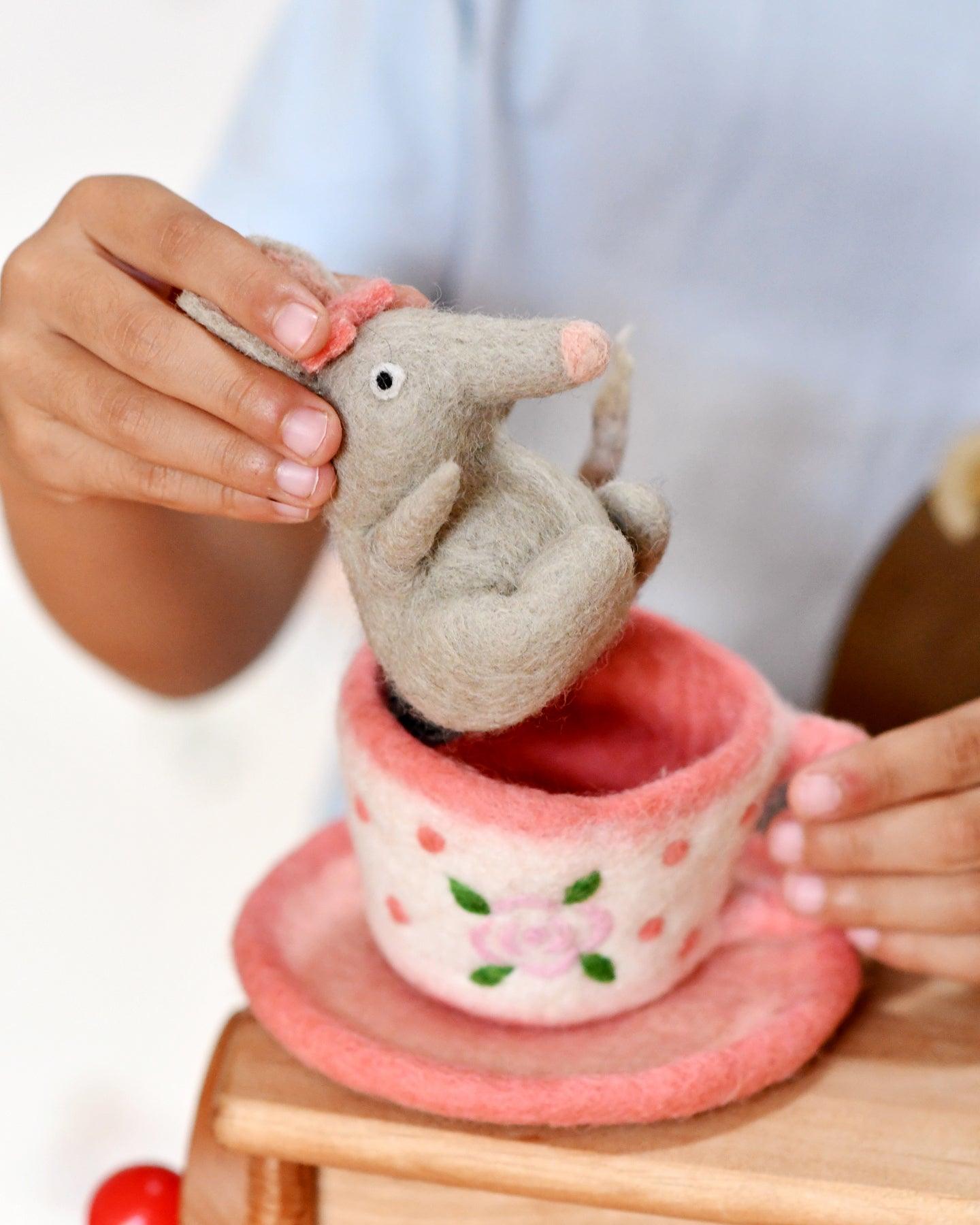 Felt Bilby in Tea Cup Toy - Tara Treasures