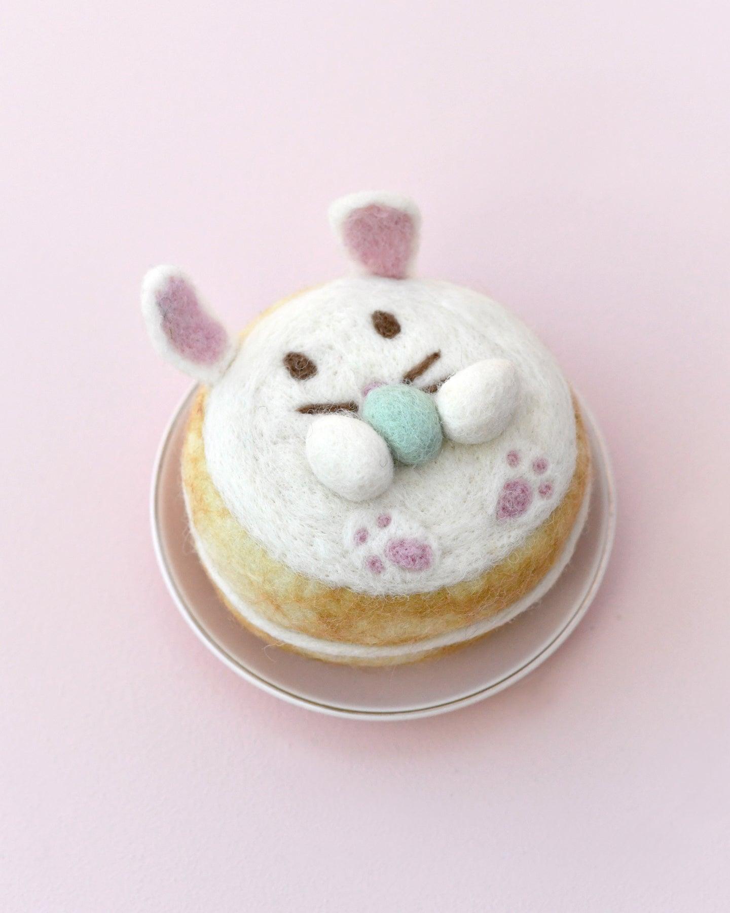 Felt Rabbit Bunny Doughnut (Donut) - Tara Treasures