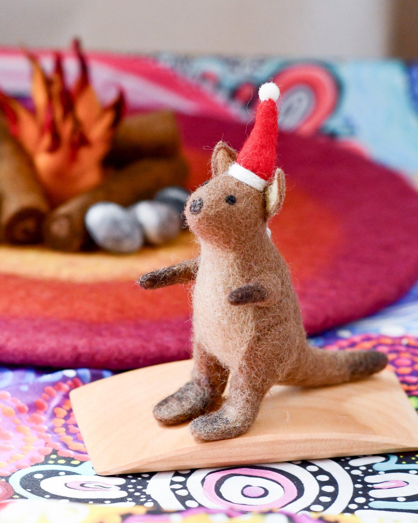 Felt Australian Kangaroo Christmas Ornament - Tara Treasures
