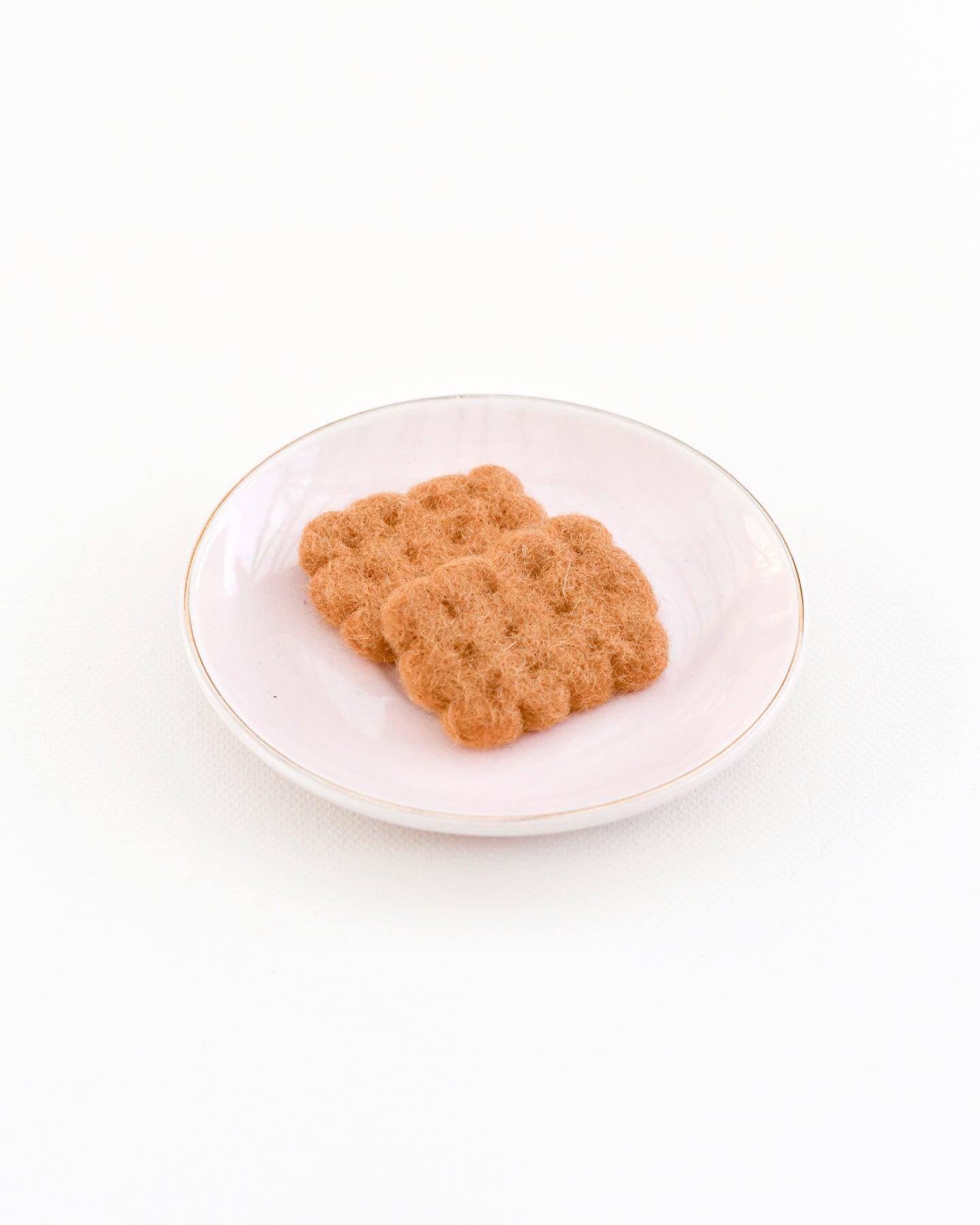Felt Biscuits Crackers (Set of 2) - Tara Treasures