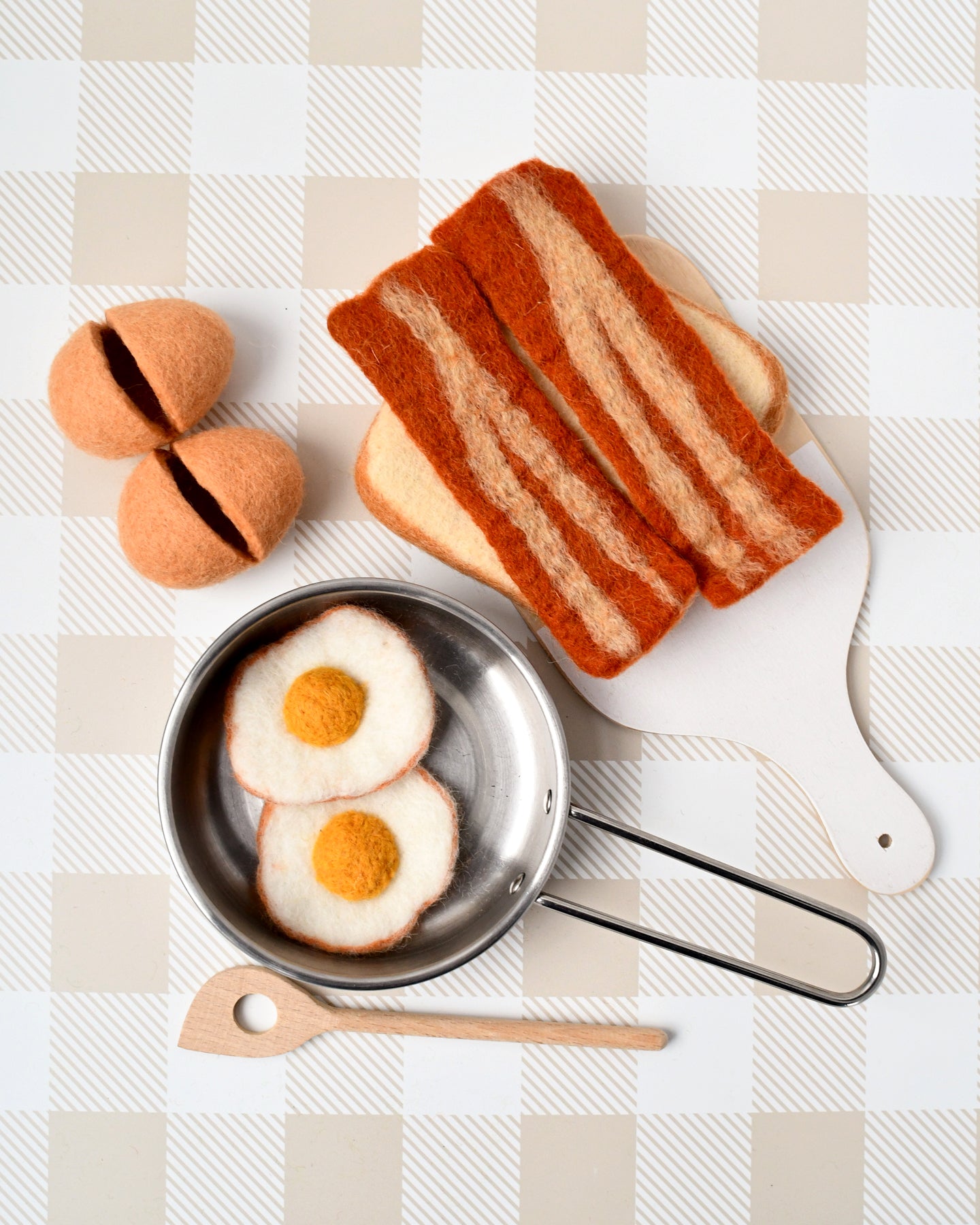 Felt Bacon and Eggs Breakfast Set