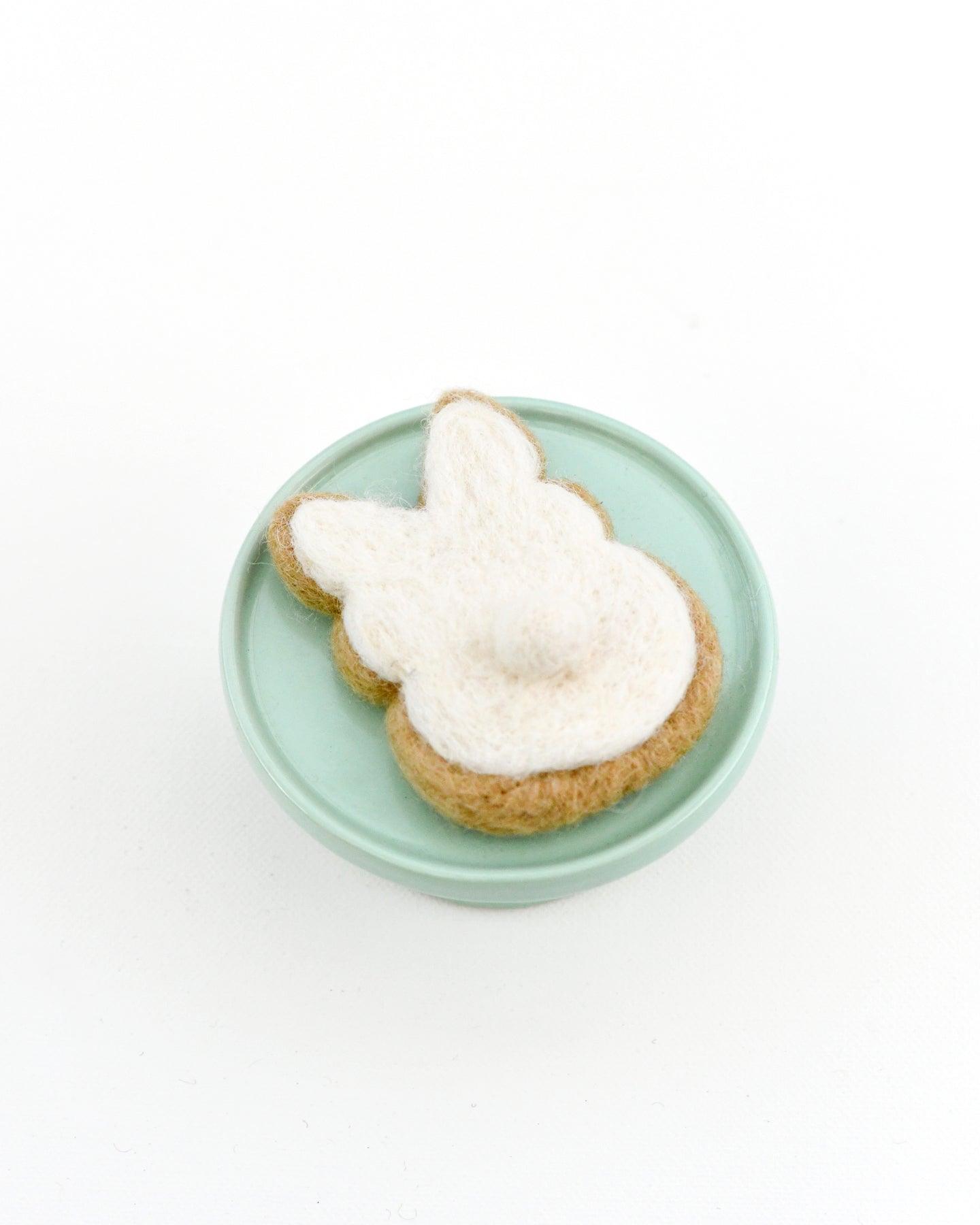 Felt White Easter Bunny Cookie