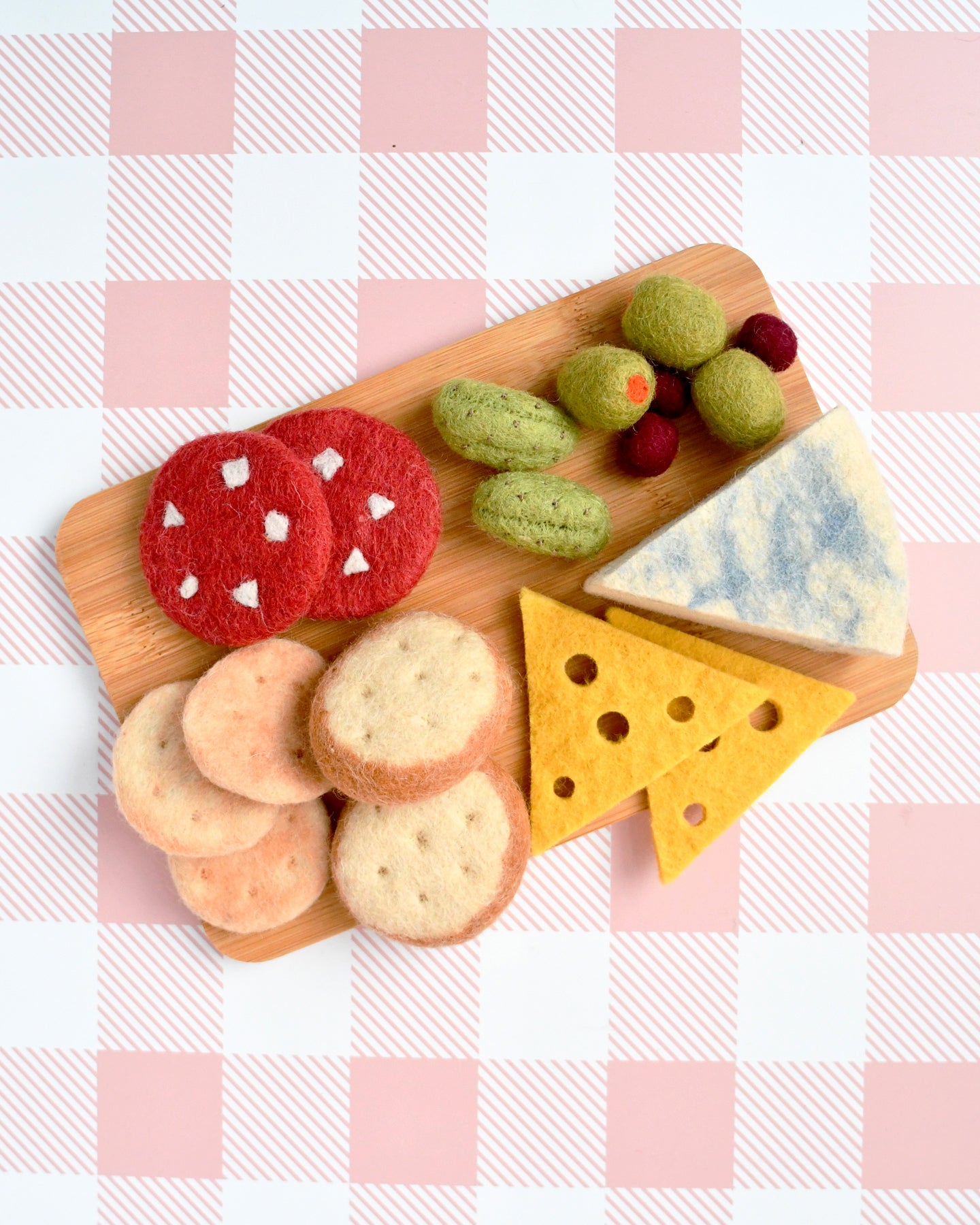 Felt Charcuterie Cheese Platter Play Food Set