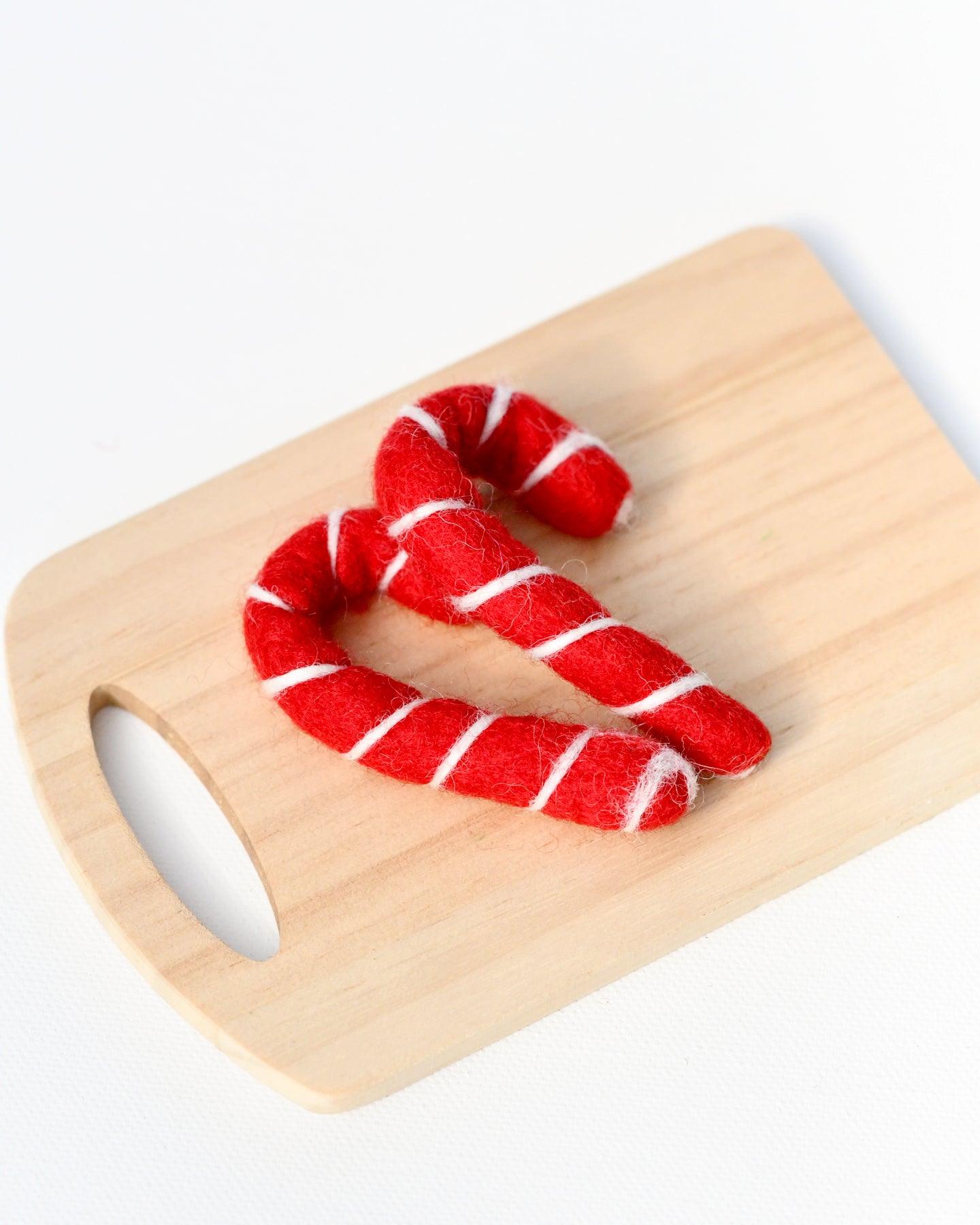 Felt Candy Canes - Set of 2 (Red)