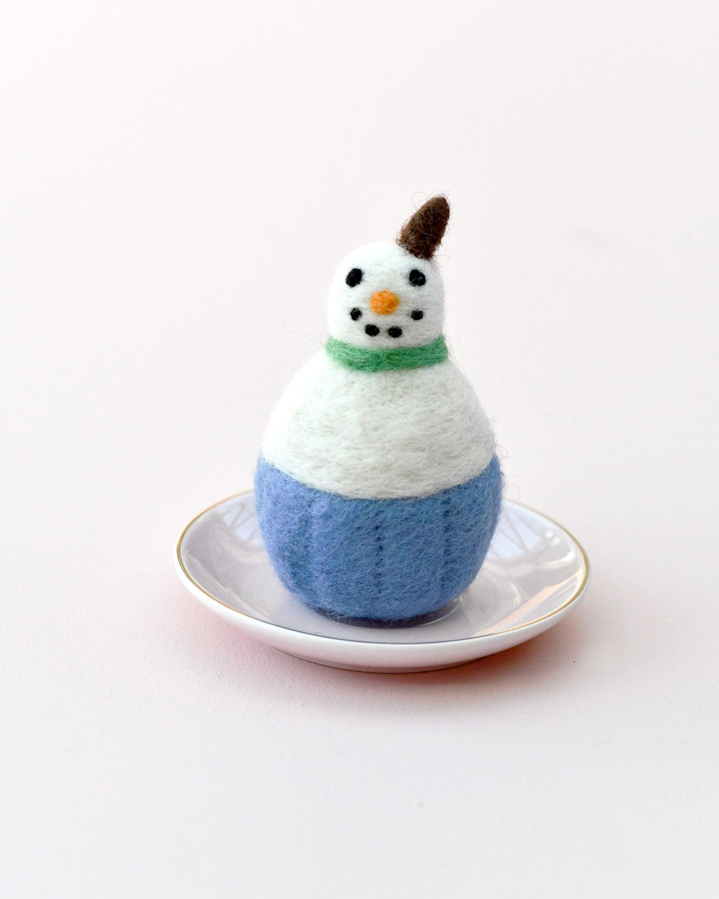 Felt Cupcake - Snowman