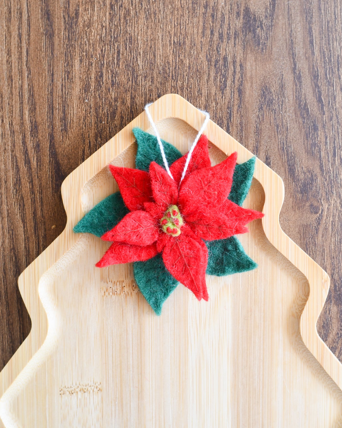 Felt Christmas Poinsettia Flower Ornament