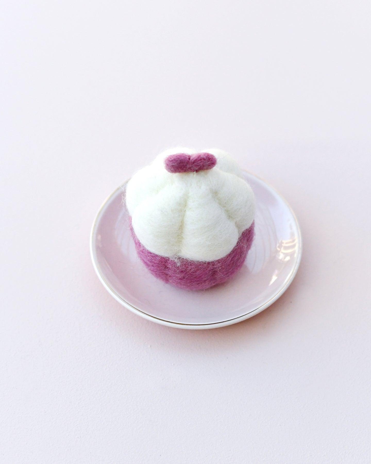 Felt Cupcake - Pink Ribbon - Tara Treasures