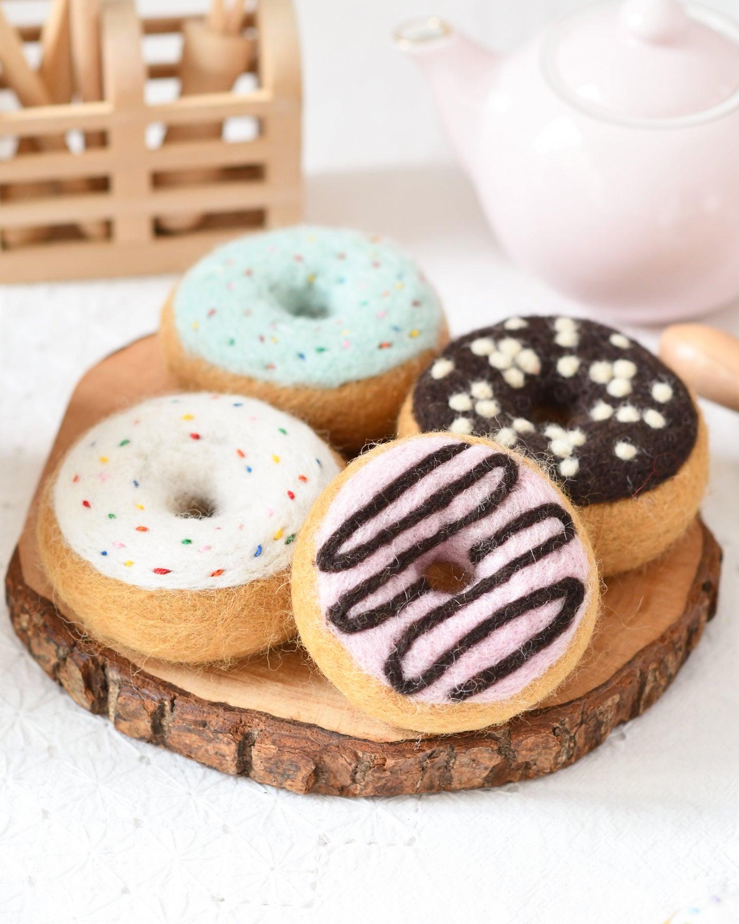Felt Donuts (Doughnuts) (Set of 4) - Tara Treasures