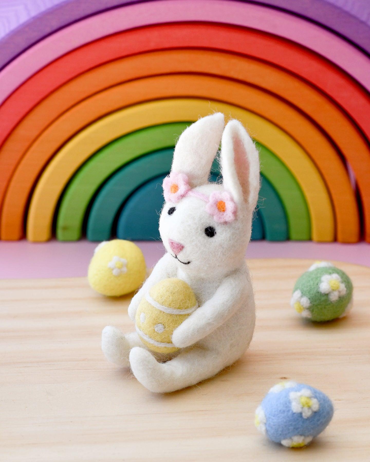 Felt Rabbit with Easter Egg - Tara Treasures