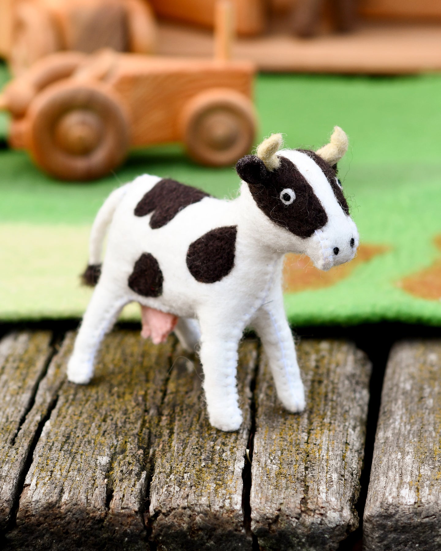 Felt Cow Farm Animal Toy