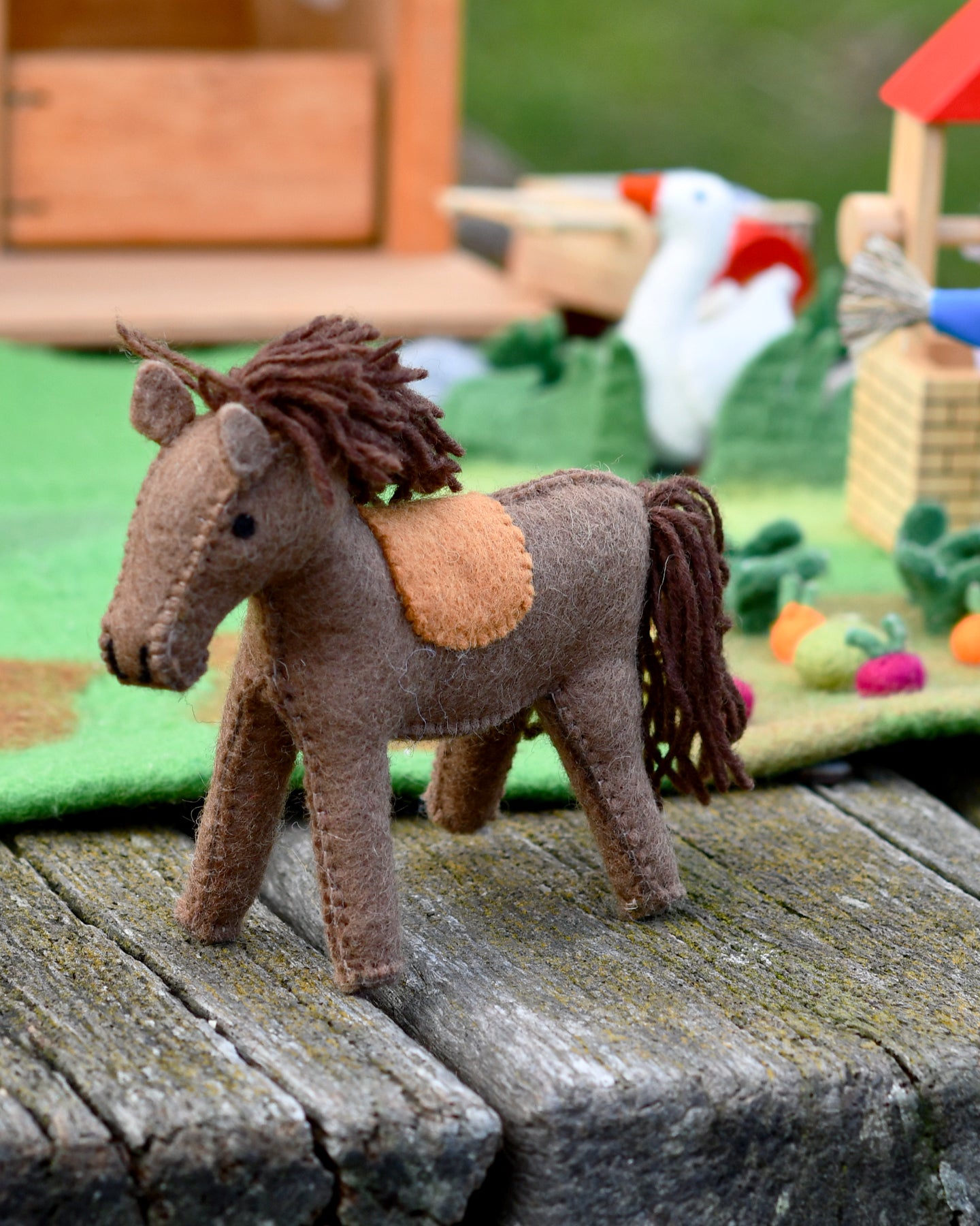 Felt Horse Farm Animal Toy