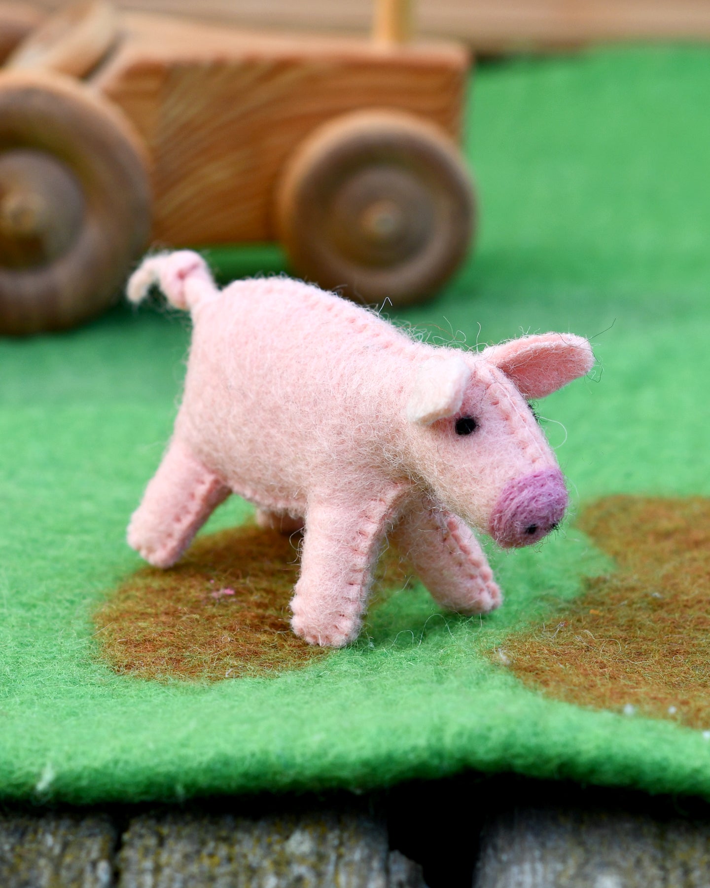 Felt Pig Farm Animal Toy