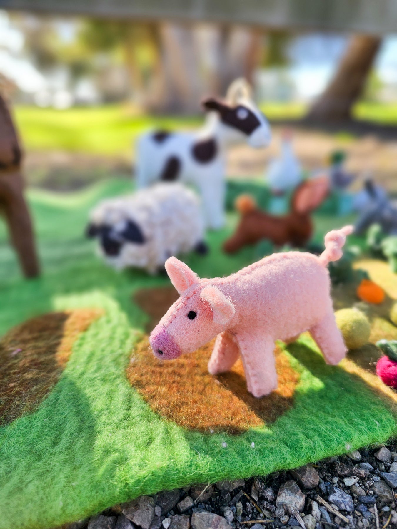 Felt Pig Farm Animal Toy