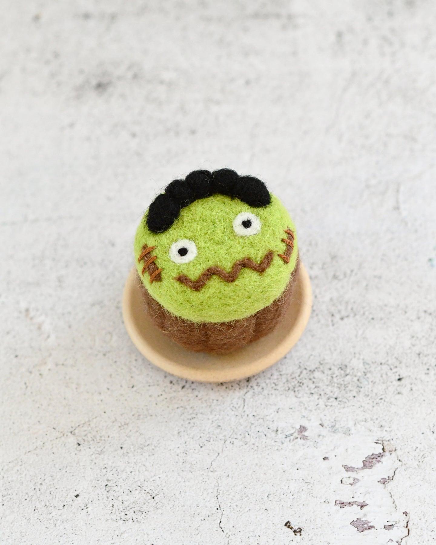 Felt Cupcake - Green Monster - Tara Treasures