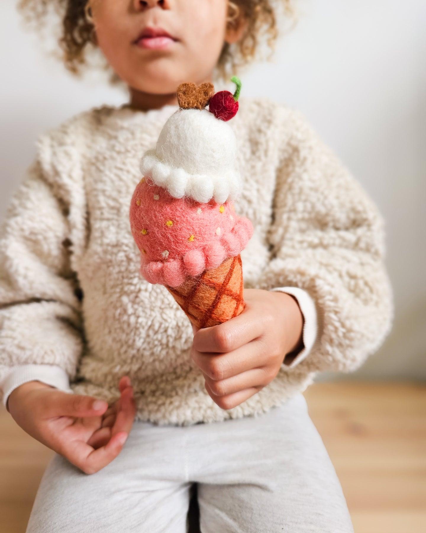 Felt Watermelon and Coconut Sorbet Ice Cream (2 Scoops)