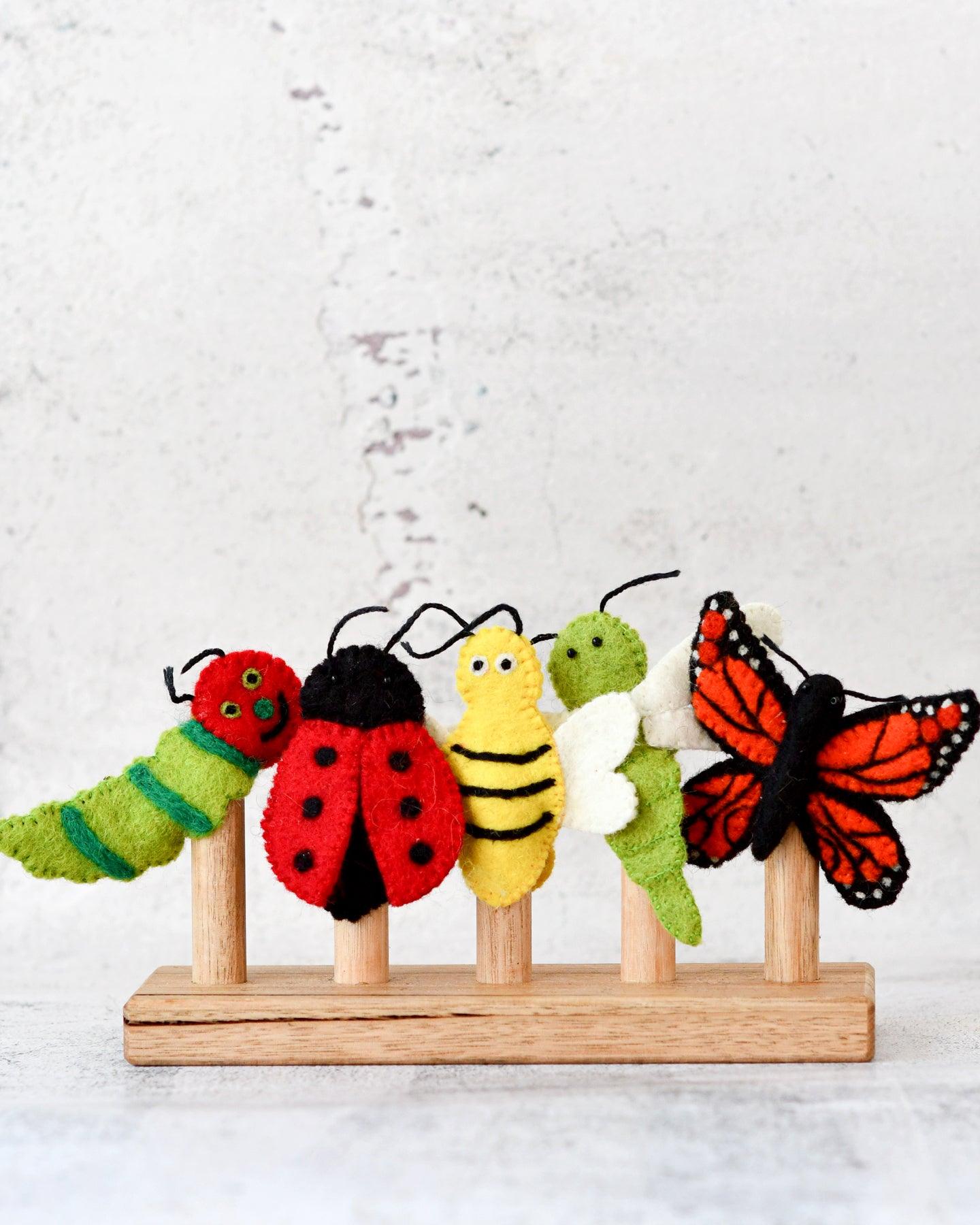 Insects and Bugs - Finger Puppet Set - Tara Treasures