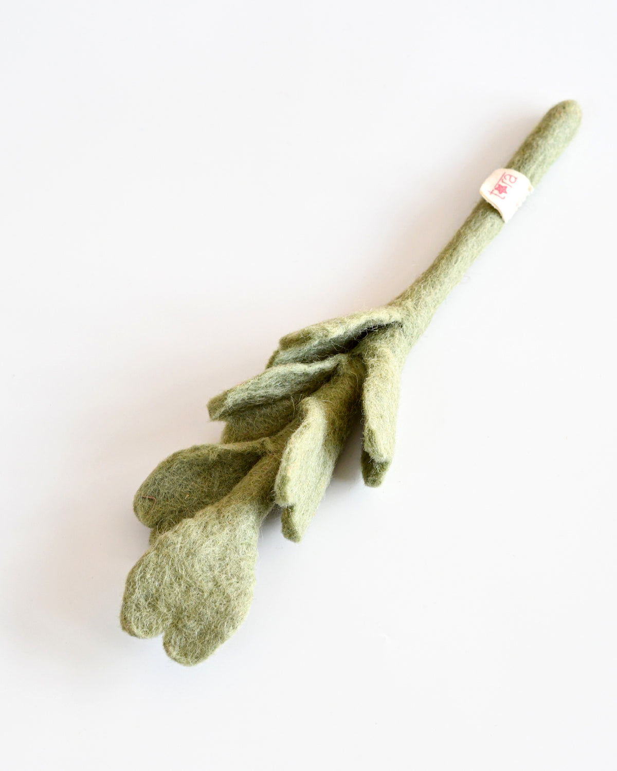 Felt Sage Green Heart Leaf Stem