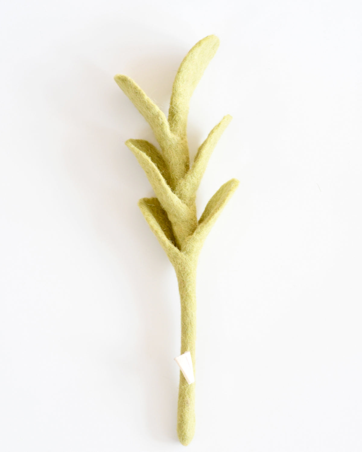 Felt Light Green Round Leaf Stem