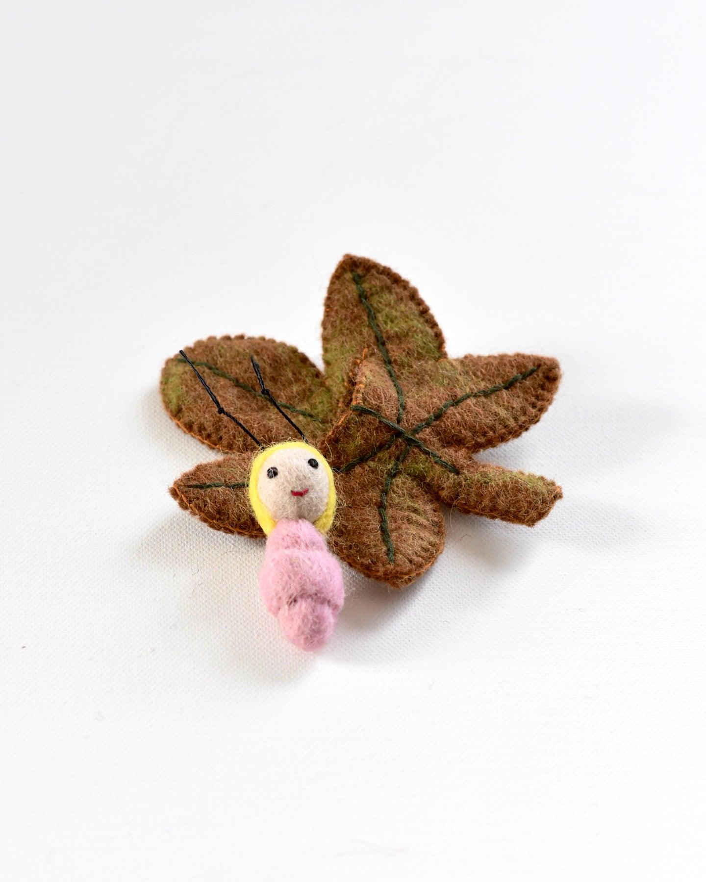 Felt Chestnut Leaf Baby - Tara Treasures
