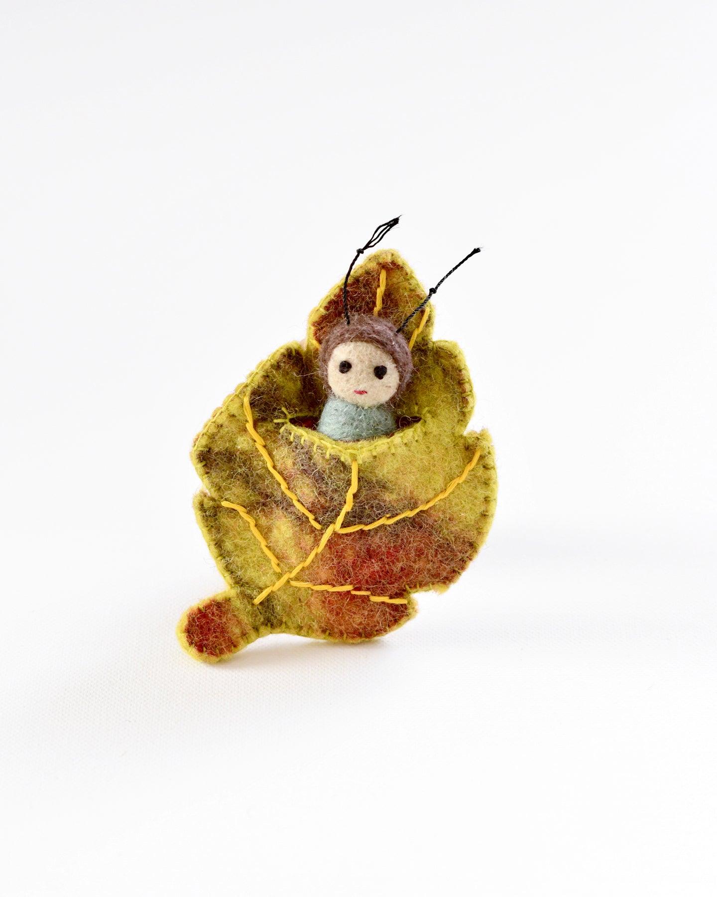 Felt Birch Leaf Baby - Tara Treasures
