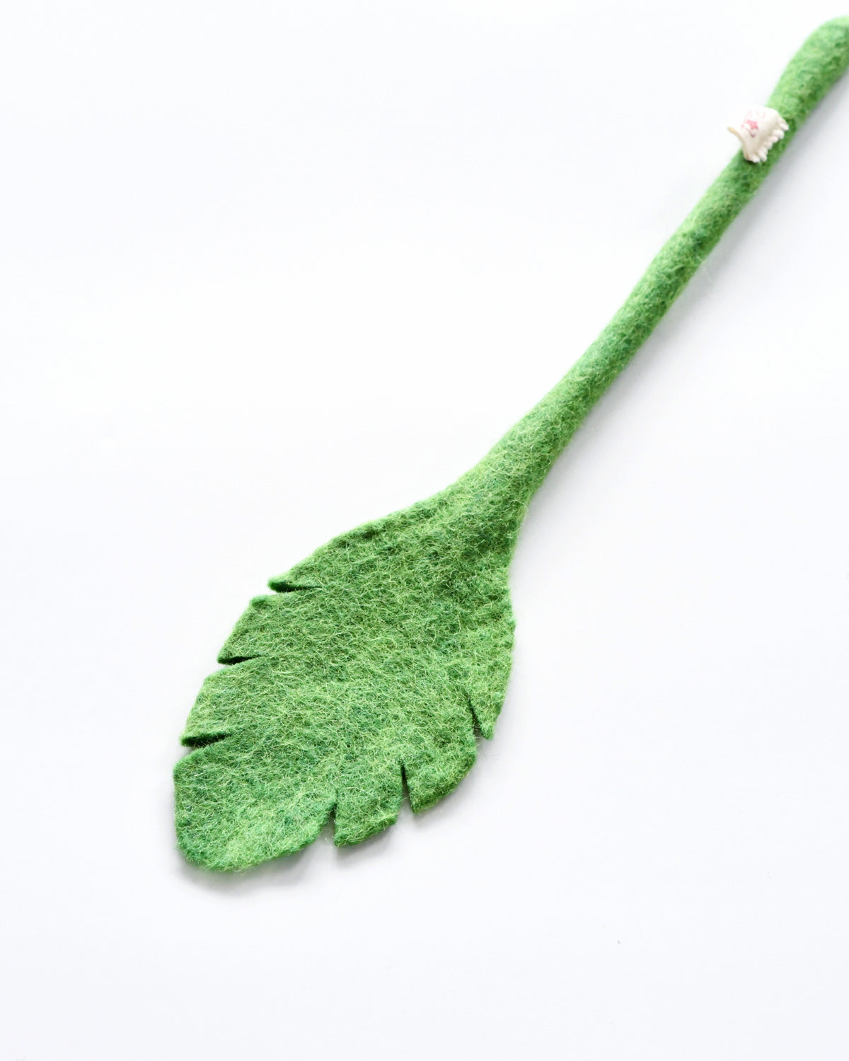 Felt Large Green Leaf Stem