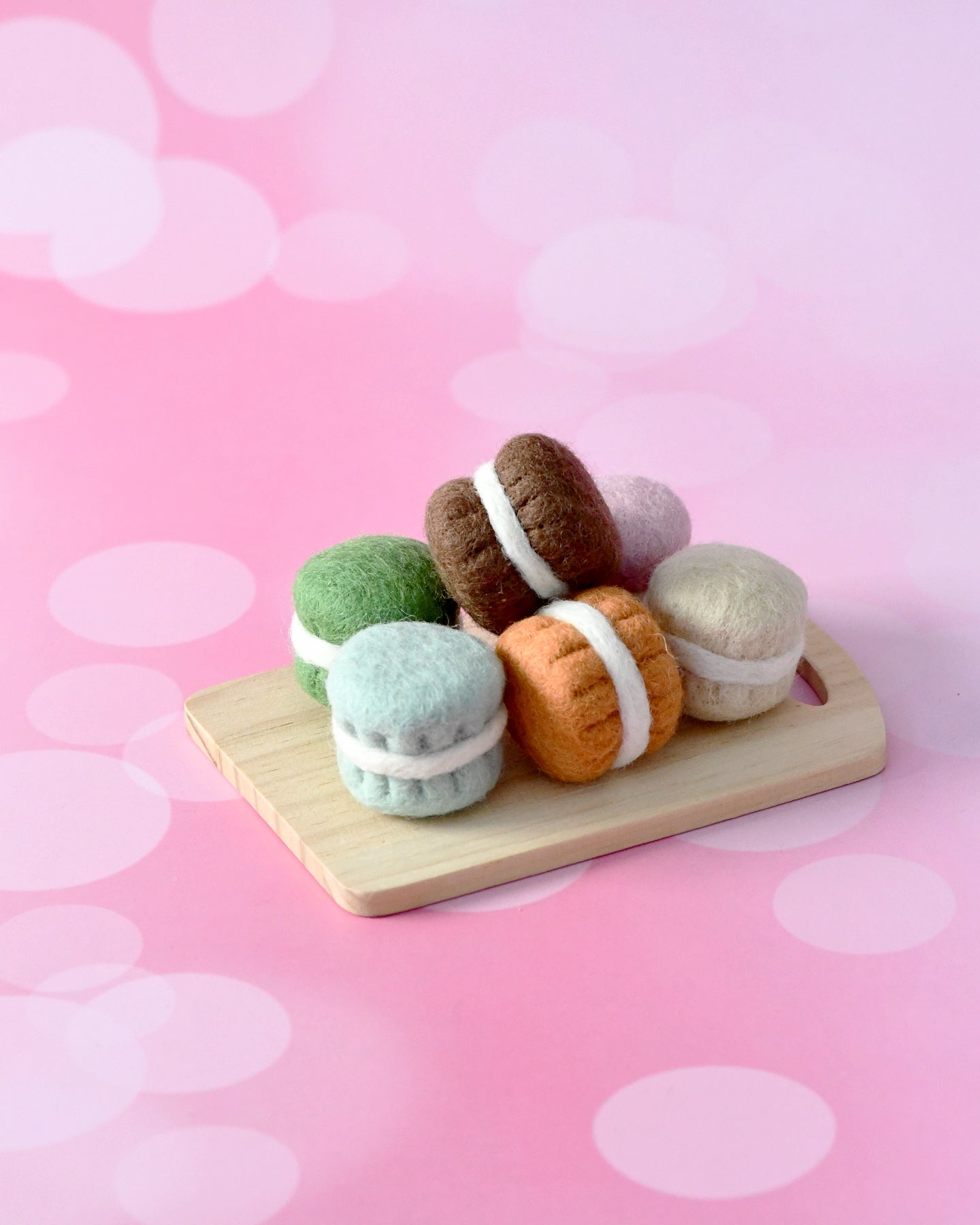 Felt Macarons A - Set of 6