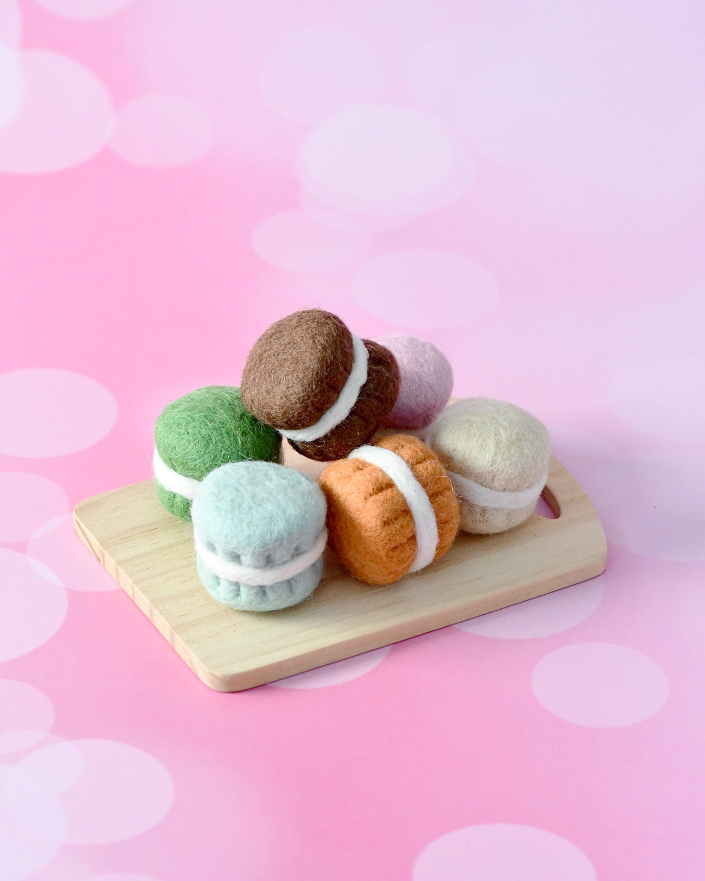 Felt Macarons A - Set of 6