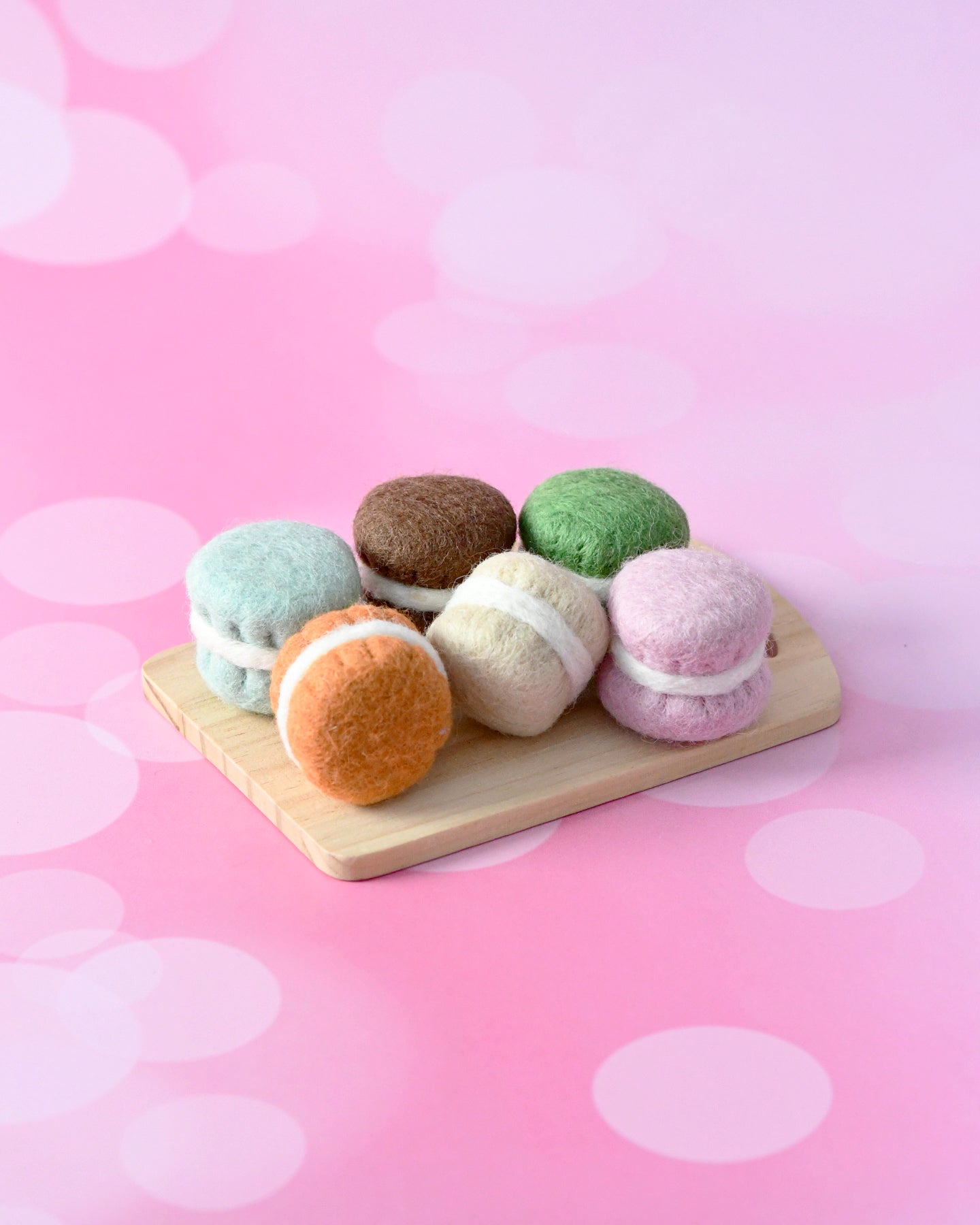 Felt Macarons A - Set of 6