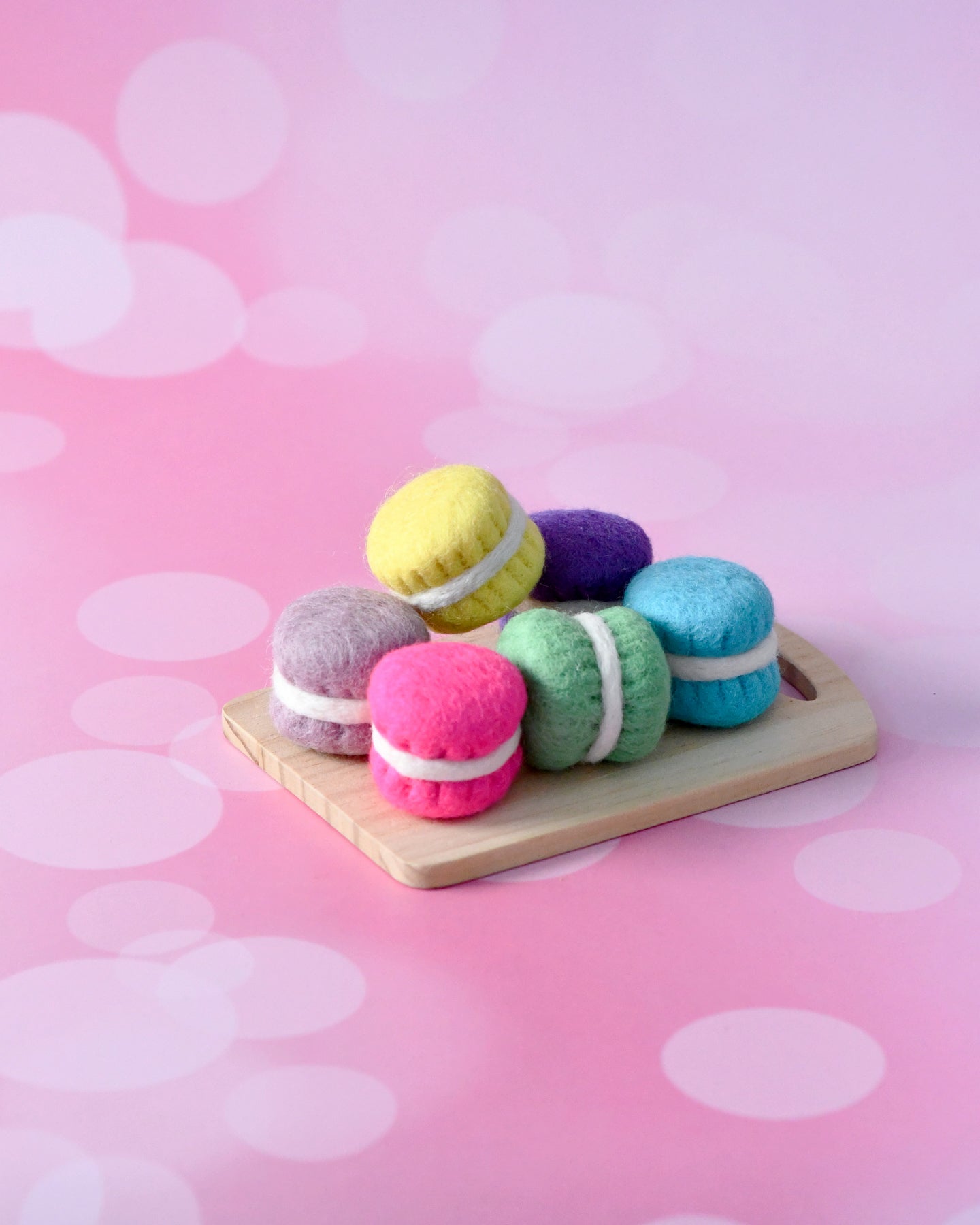 Felt Macarons B - Set of 6