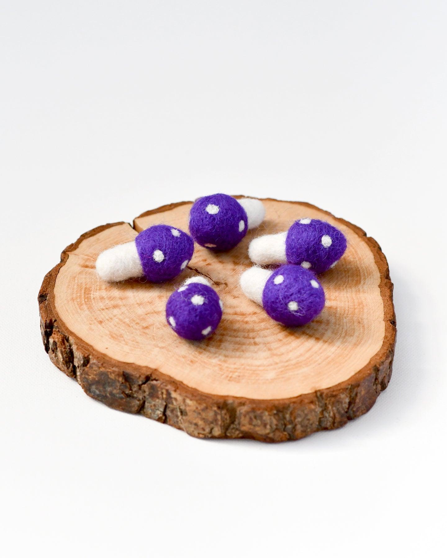 Felt Purple Mushrooms