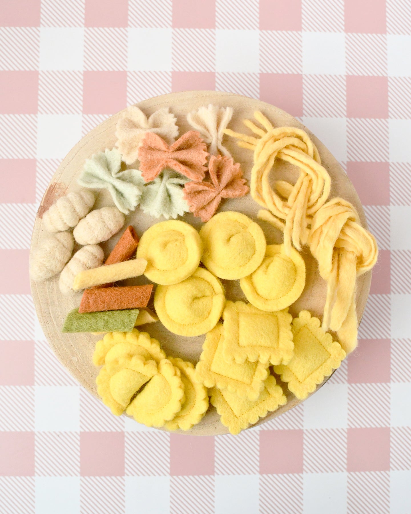 Felt Pasta Play Food Set