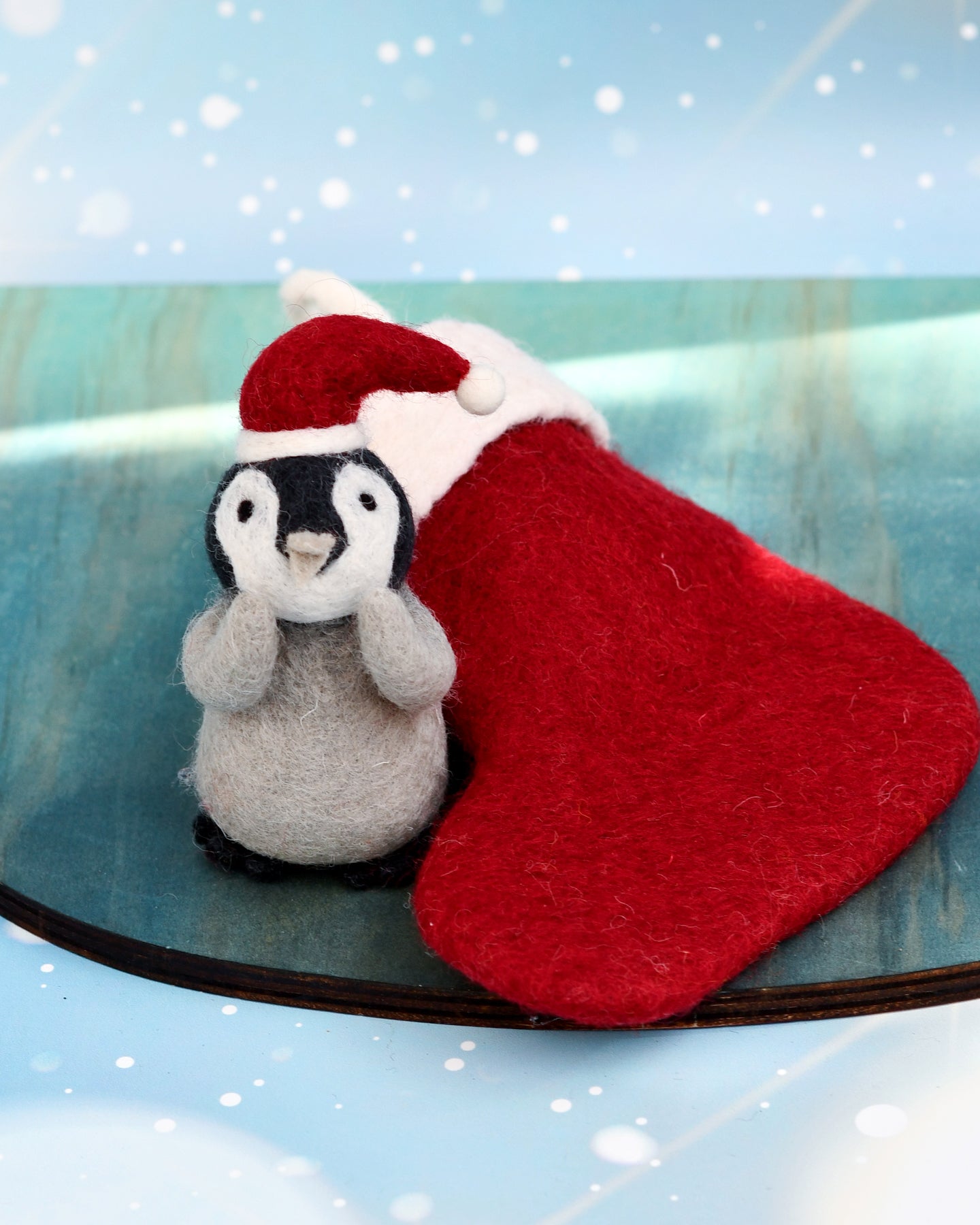 Felt Penguin in Stocking Toy