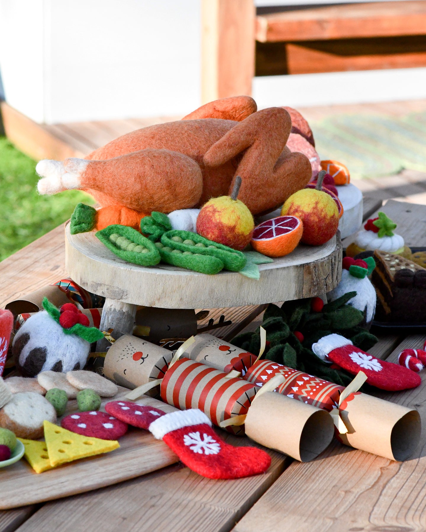 Felt Roast Turkey Play Food Set