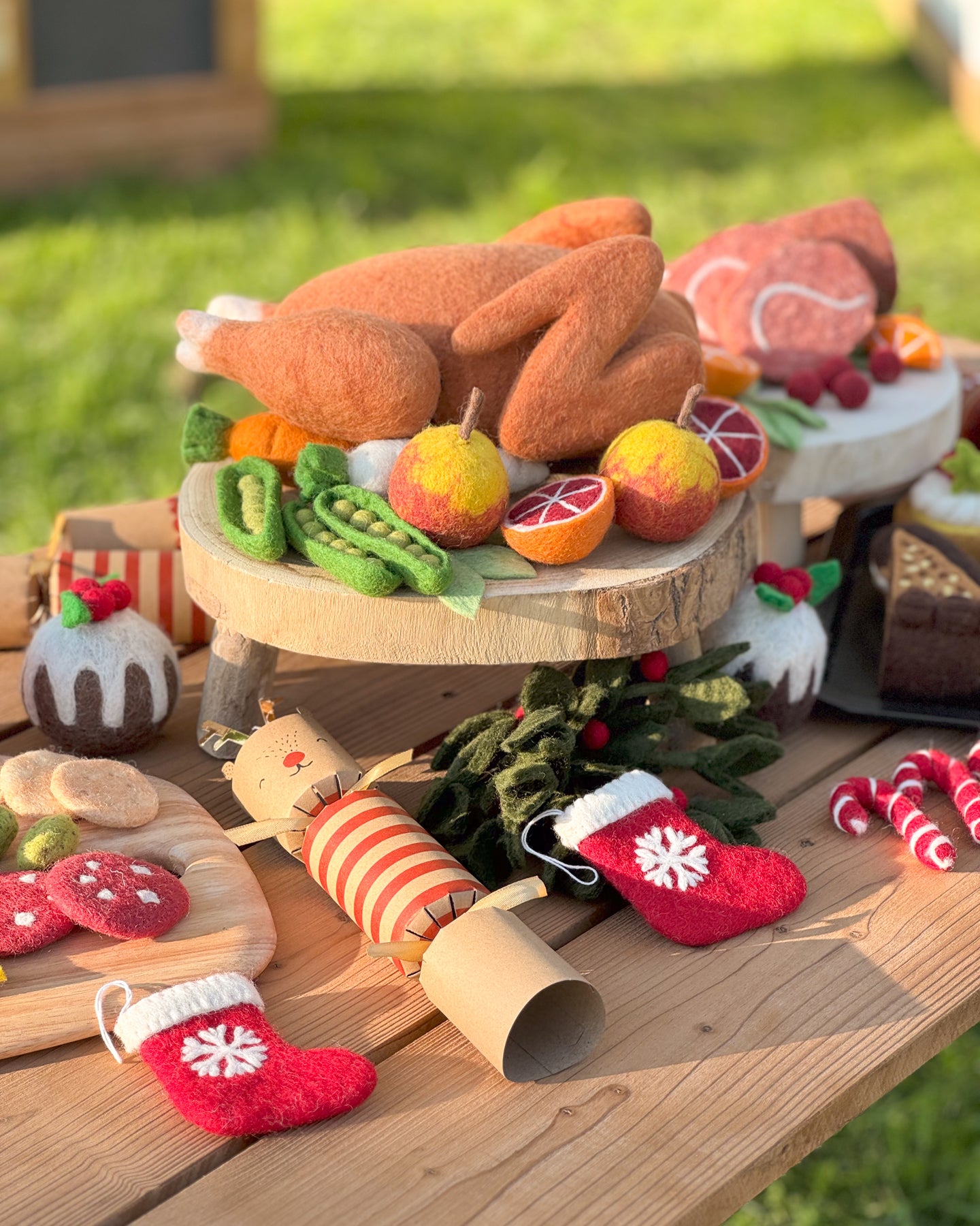 Felt Roast Turkey Play Food Set