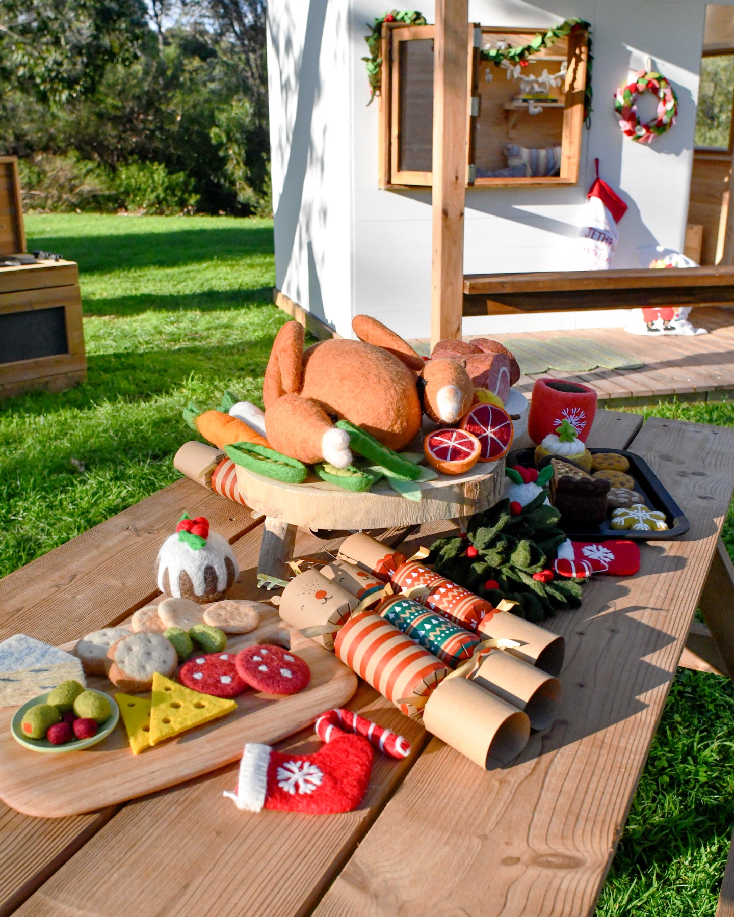 Felt Roast Turkey Play Food Set