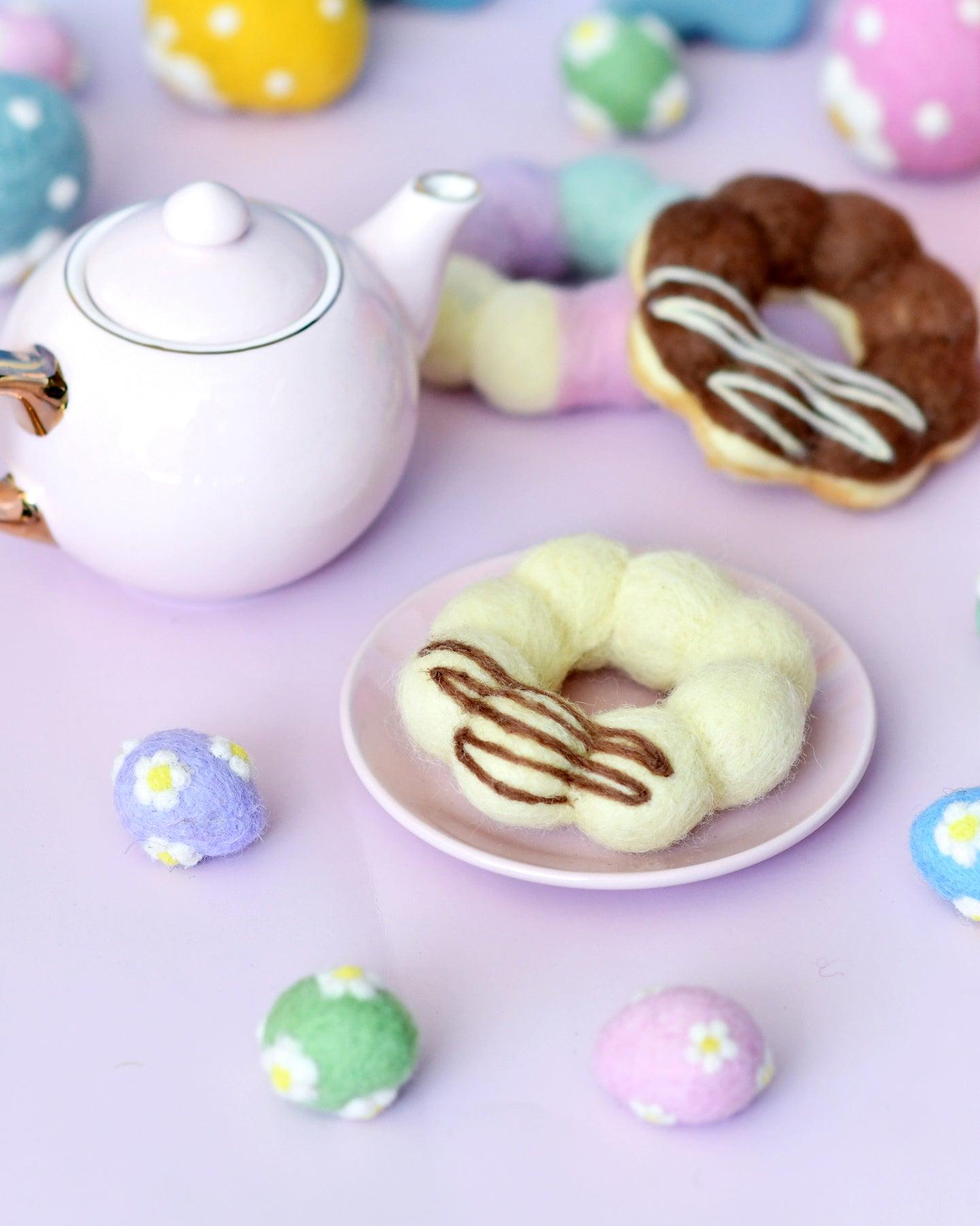 Felt Buttery Vanilla Pon De Ring Mochi Donut - Tara Treasures