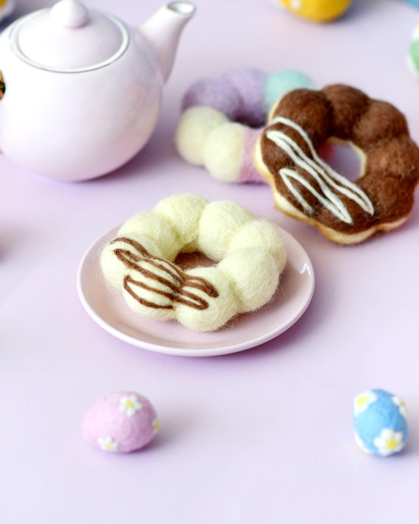 Felt Buttery Vanilla Pon De Ring Mochi Donut - Tara Treasures