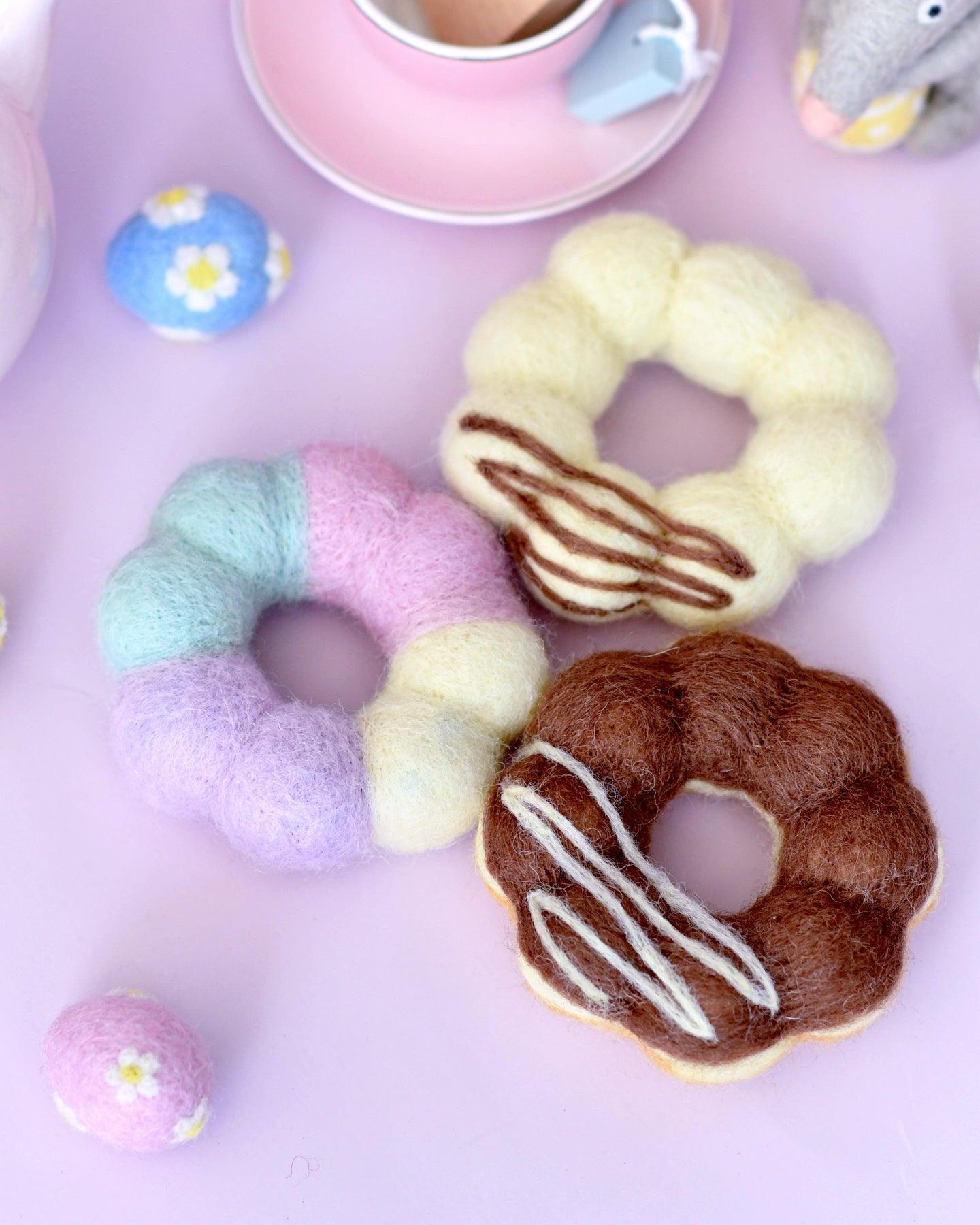 Felt Pon De Ring Mochi Donuts (Set of 3) - Tara Treasures