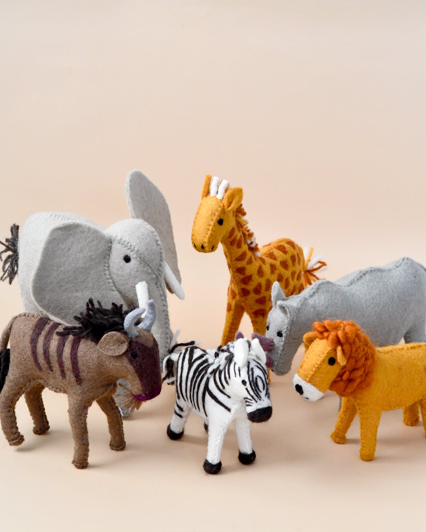 Felt Zebra Soft Toy for Safari Play