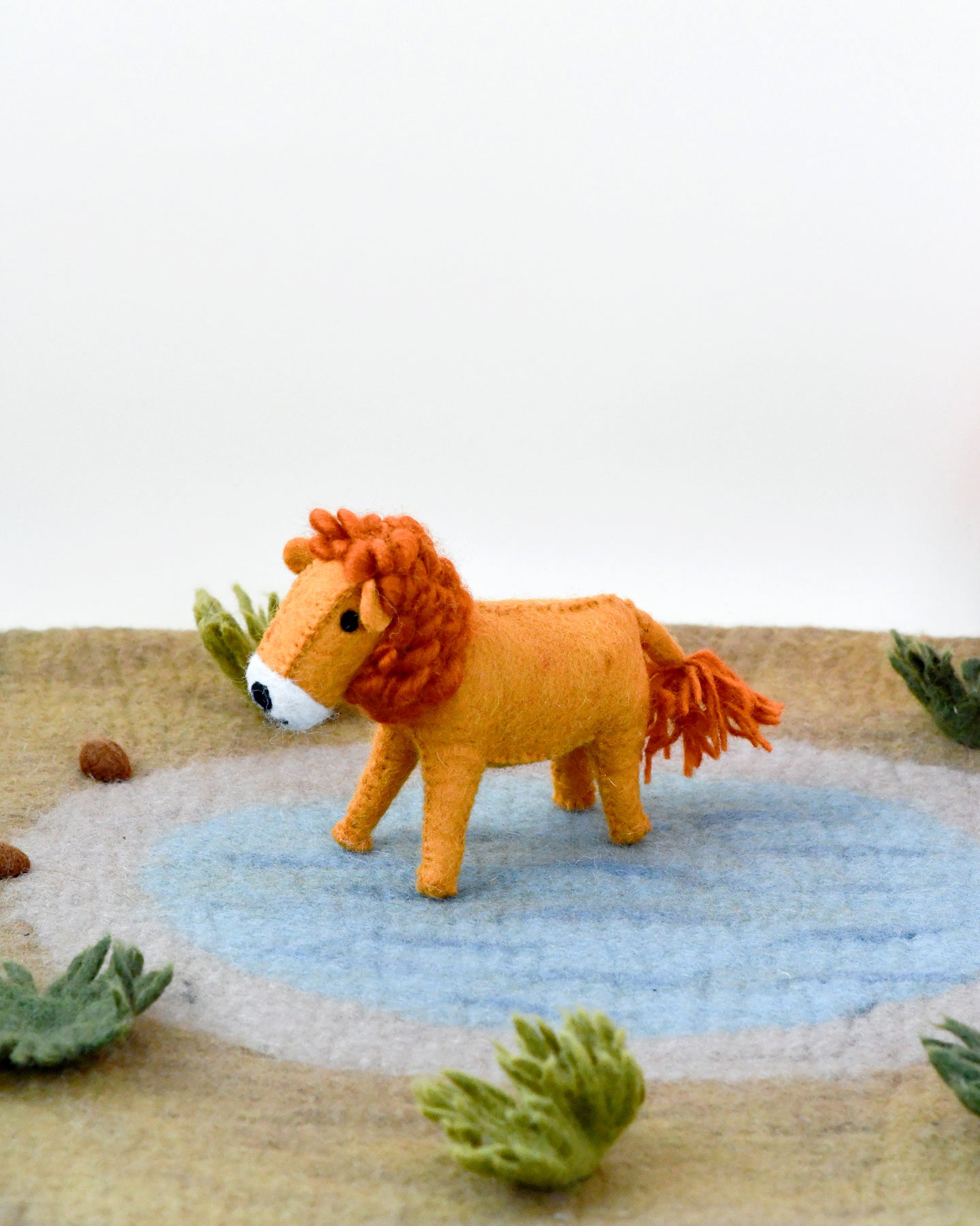 Felt Lion Soft Toy for Safari Play