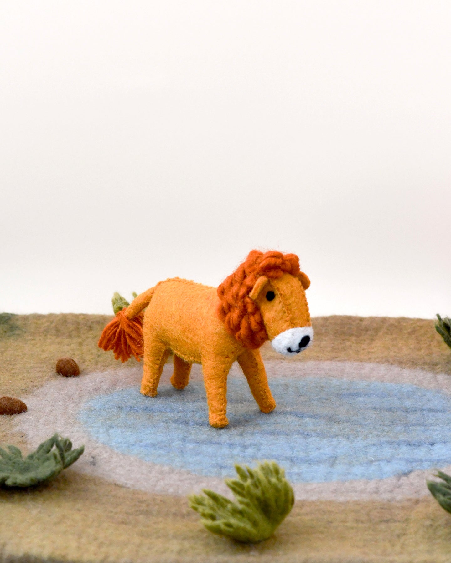 Felt Lion Soft Toy for Safari Play