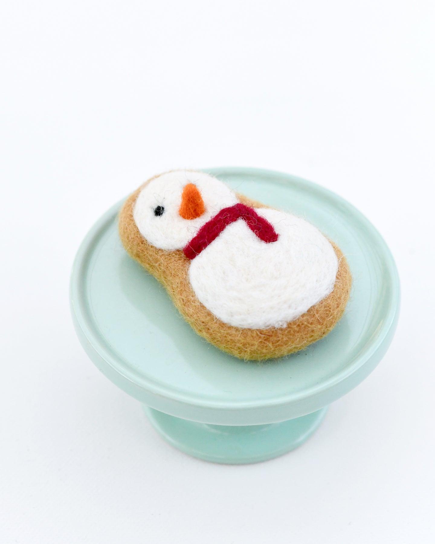 Felt Snowman Cookie - Tara Treasures