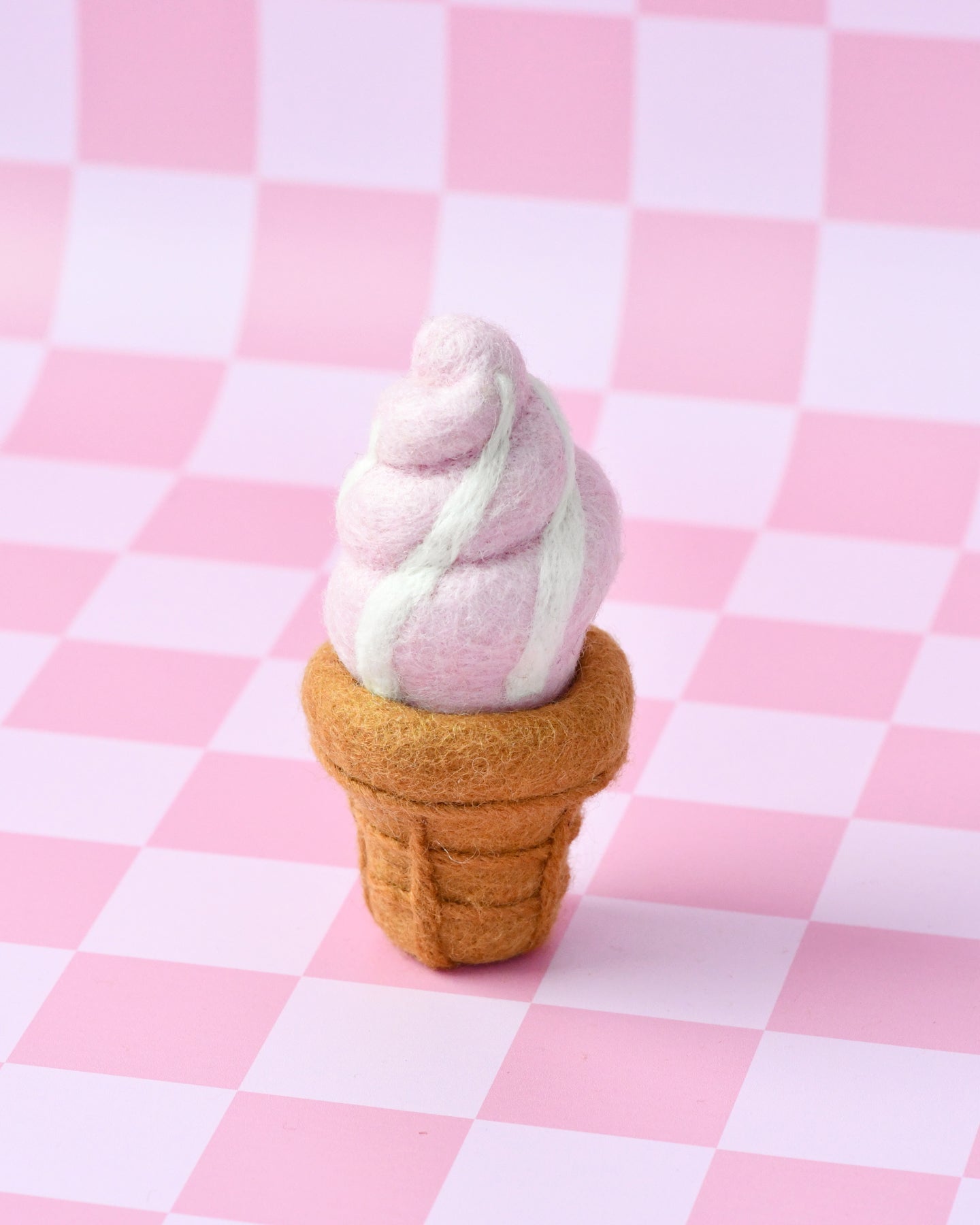 Felt Strawberry Soft Serve Ice Cream